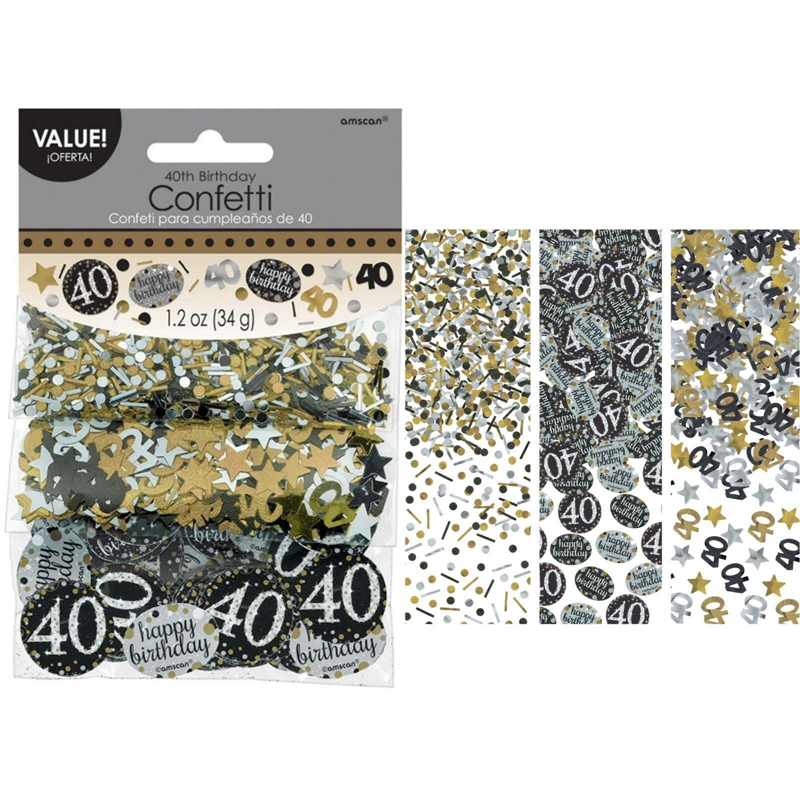 Sparkling Celebration 40th Birthday Confetti/Table Scatters
