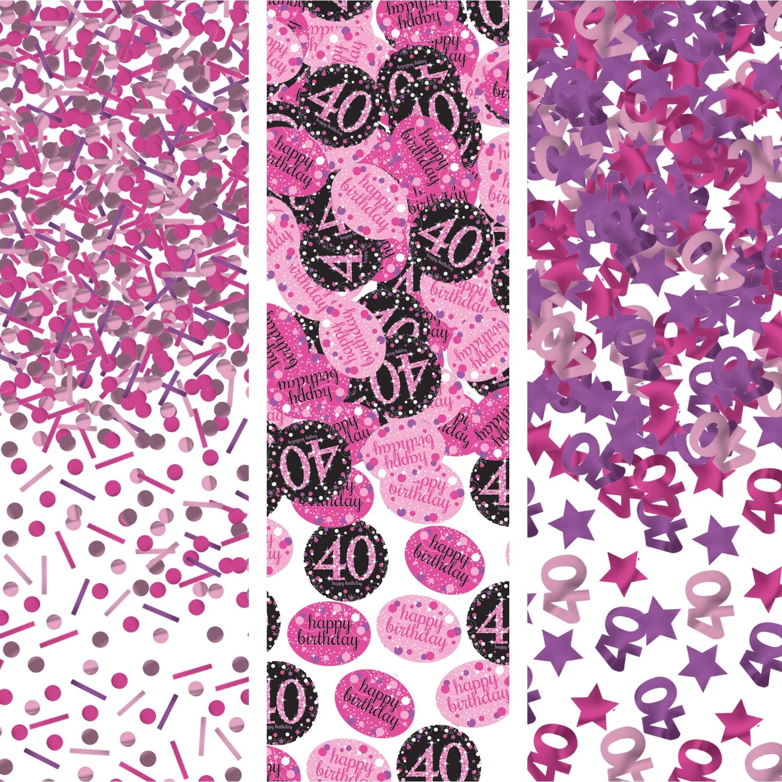 Pink Celebration 40th Birthday Confetti/Table Scatters