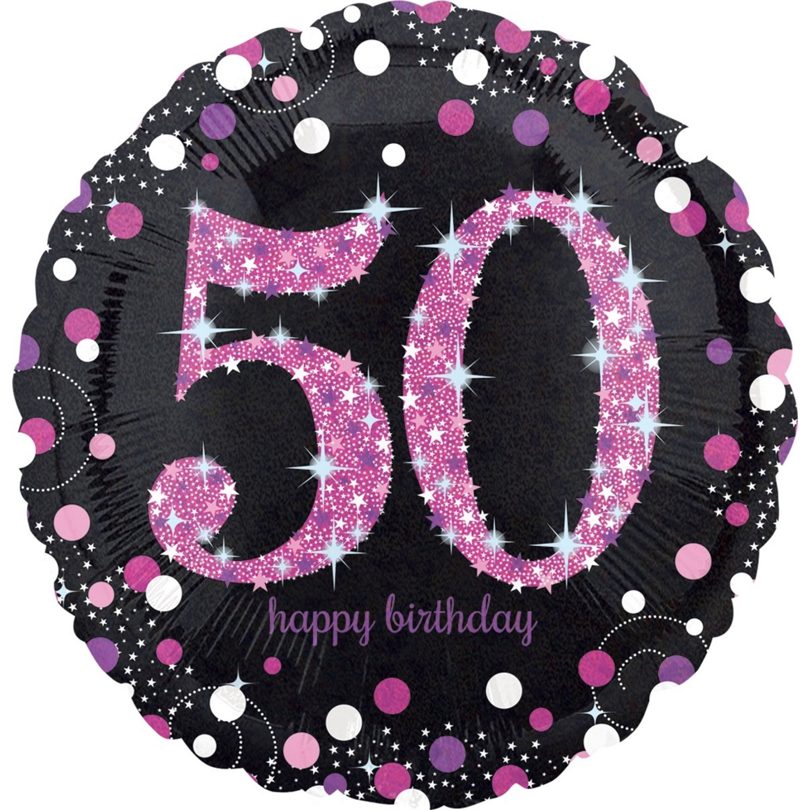 Pink Celebration 50th Birthday Helium Balloon