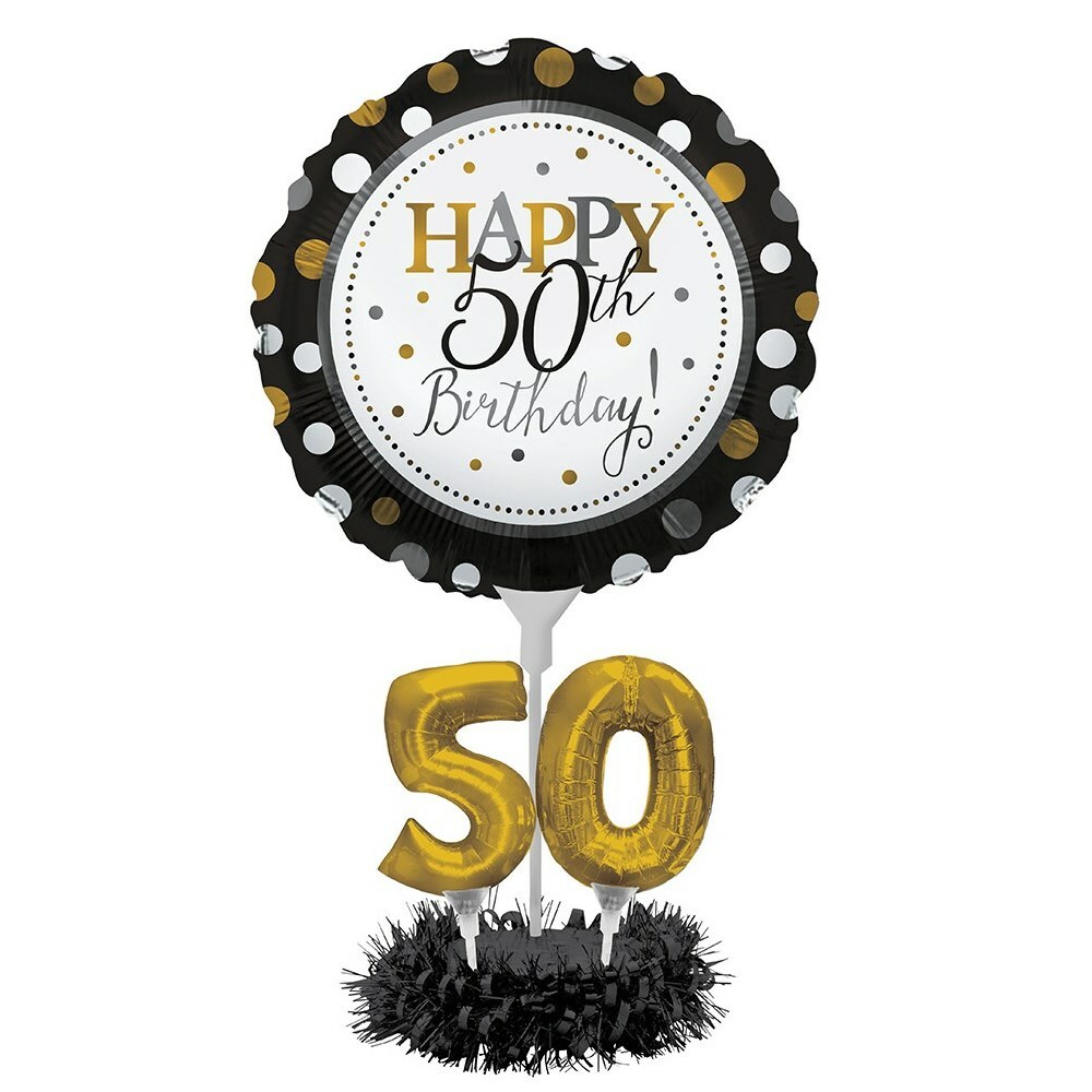 50th Birthday Balloon Centerpiece Kit