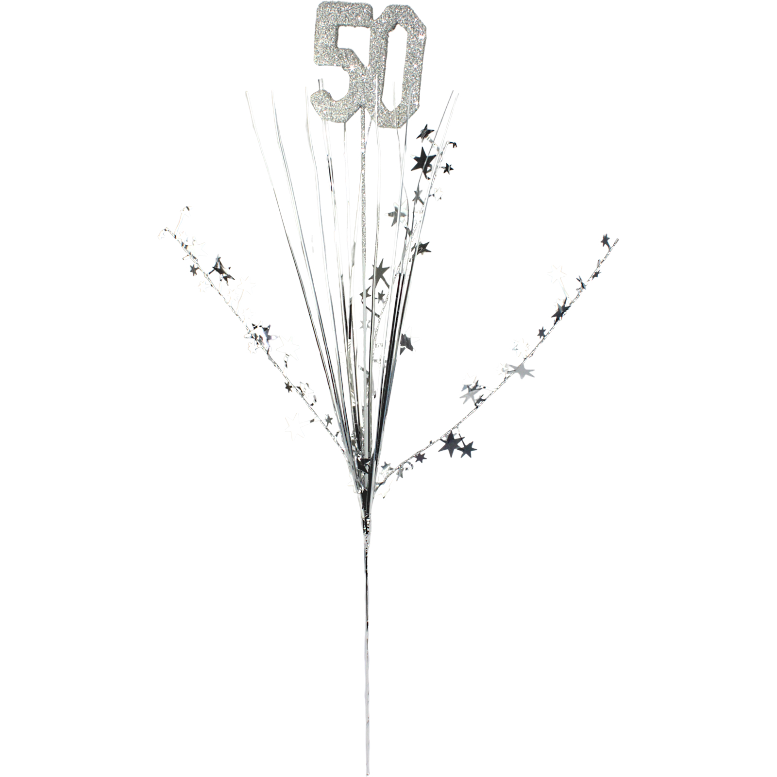 50th Birthday Silver Star Foil Spray