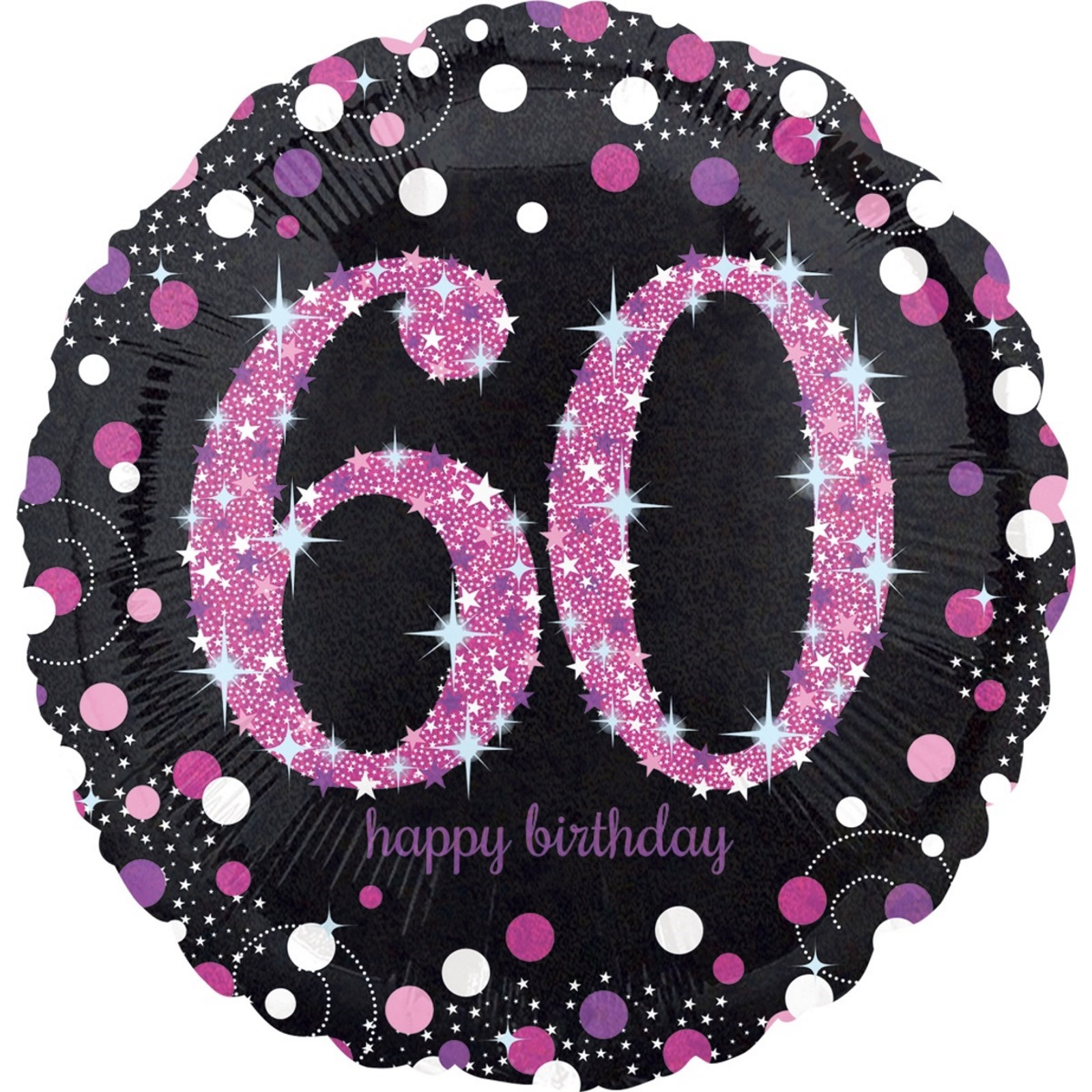 Pink Celebration 60th Birthday Helium Balloon
