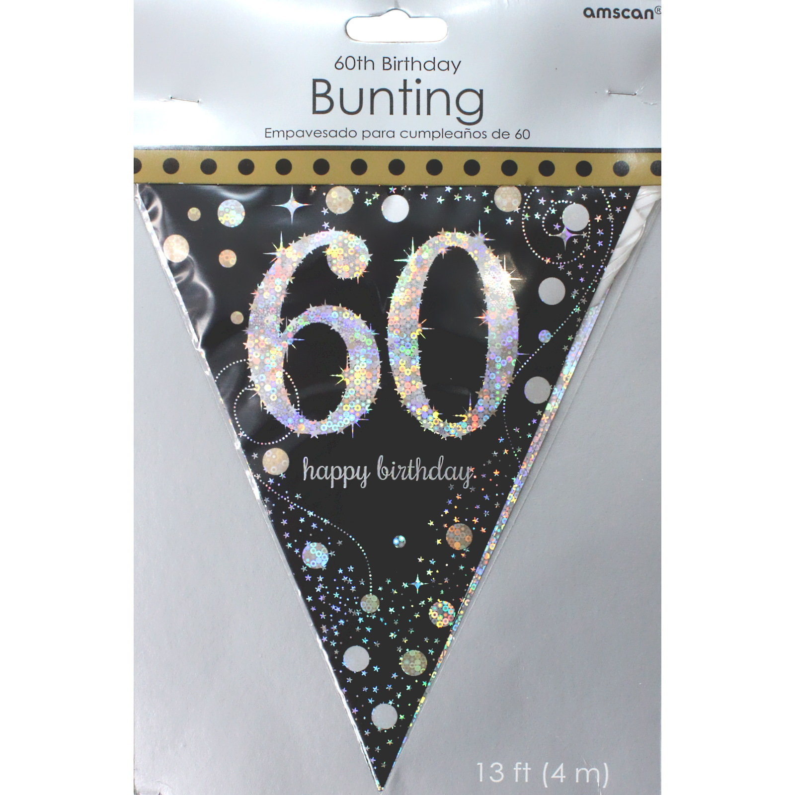 Sparkling Celebration 60th Birthday Flag Banner