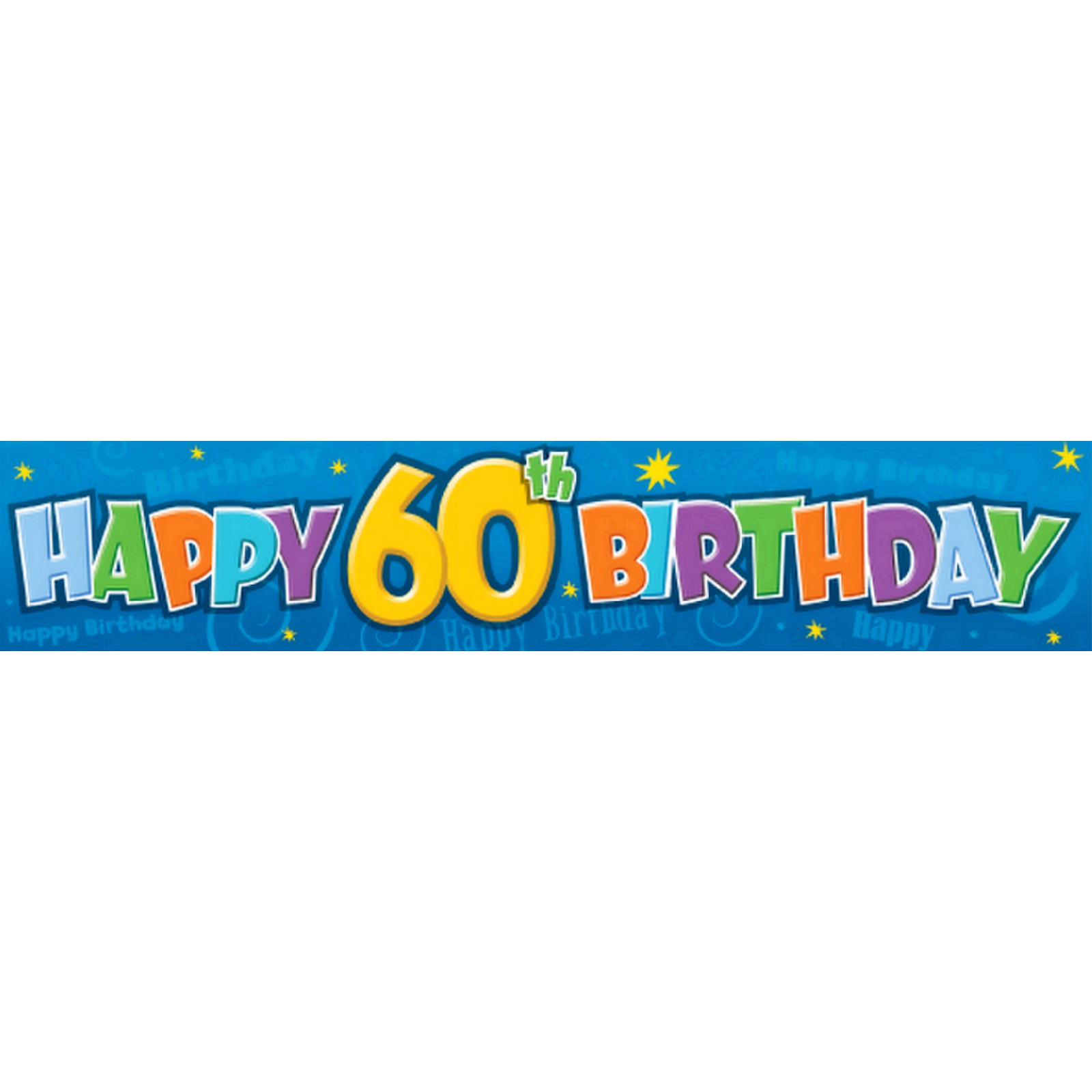 Happy 60th Birthday Giant Paper Banner (1.5m)