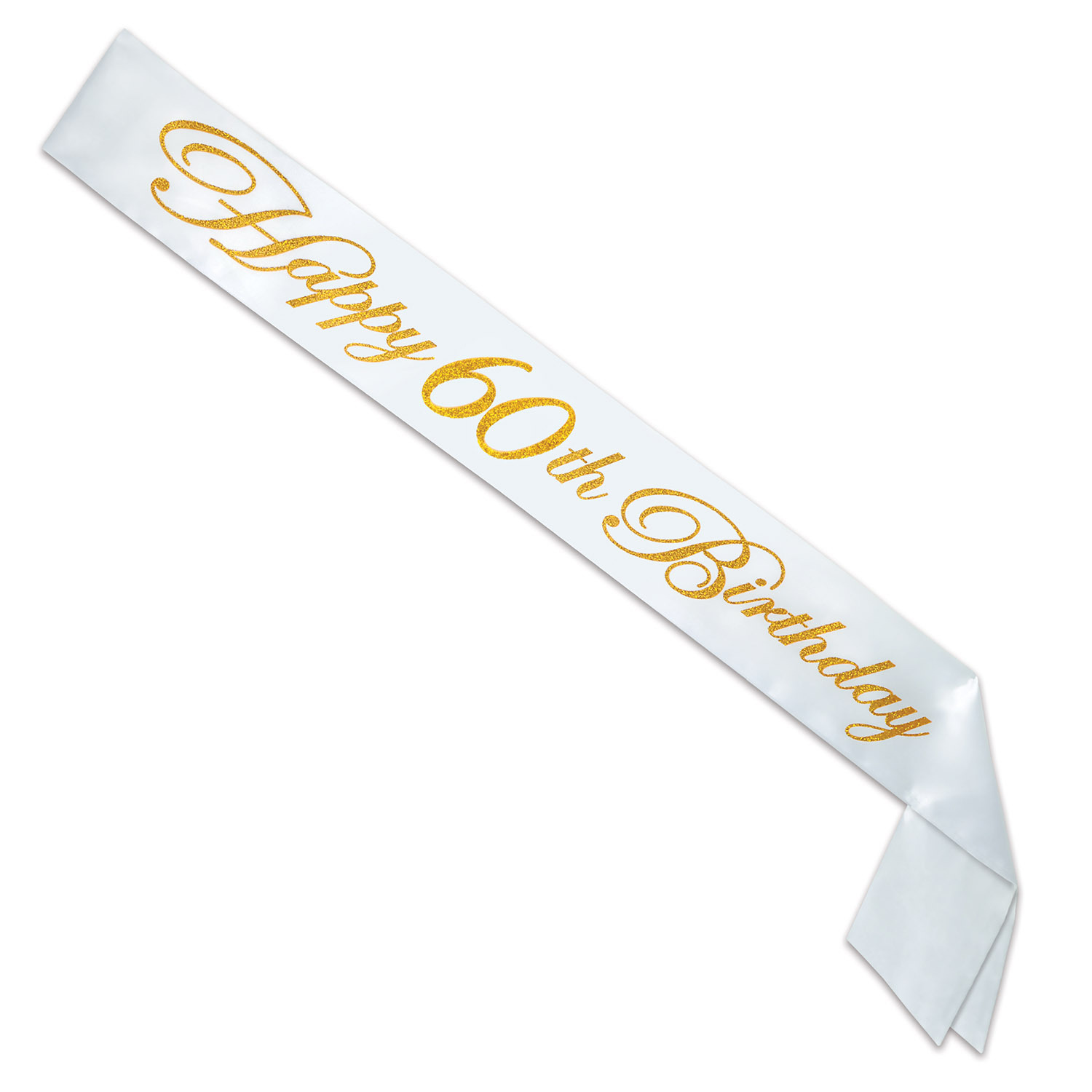 Happy 60th Birthday Glittered Sash