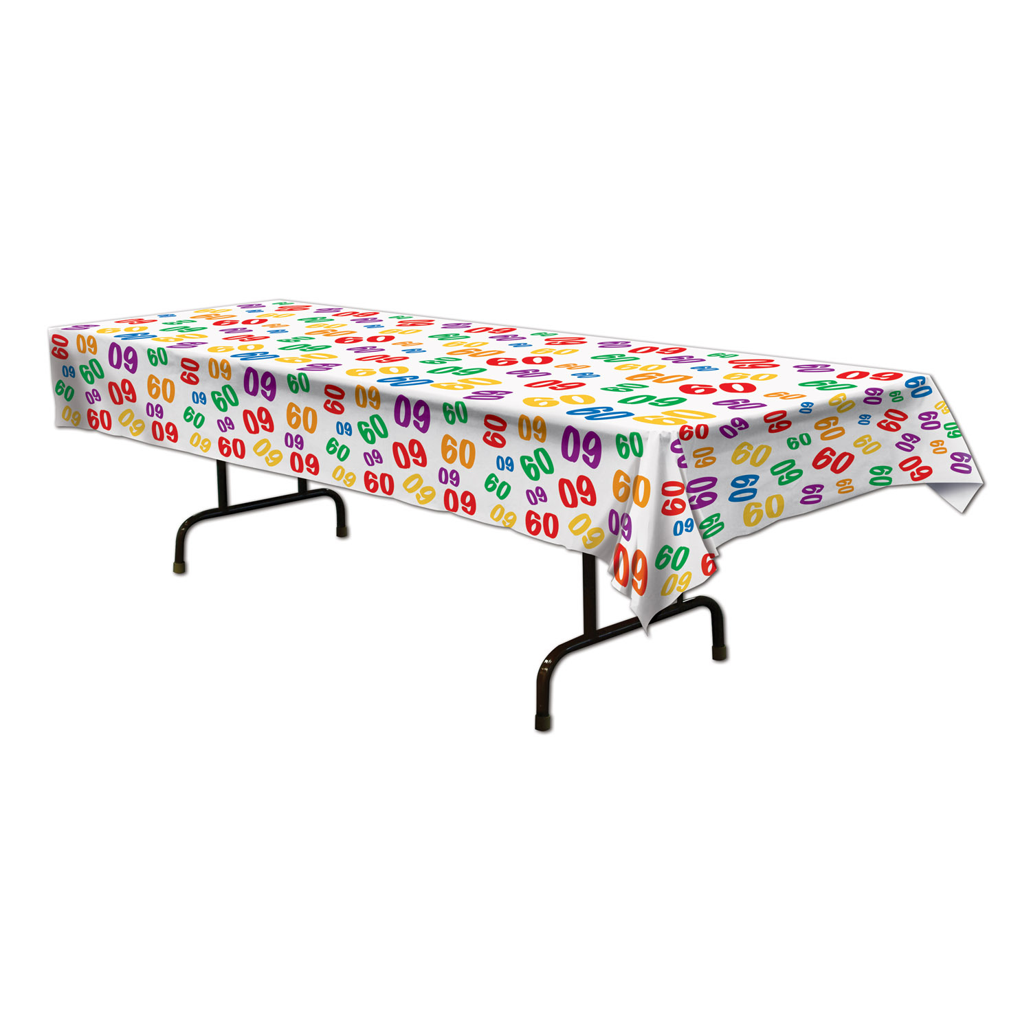 60th Birthday Plastic Tablecloth