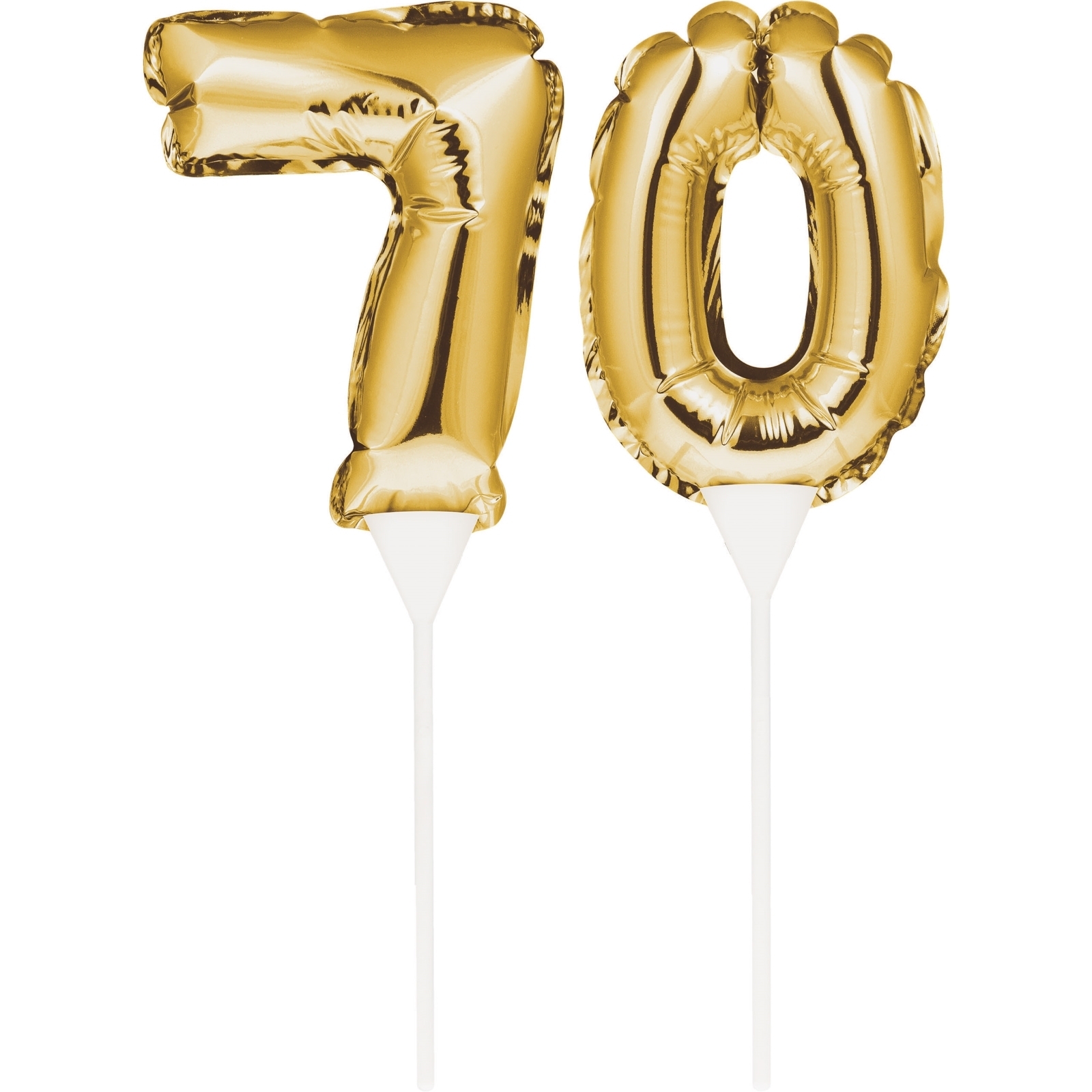 Gold 70 Balloon Cake Topper