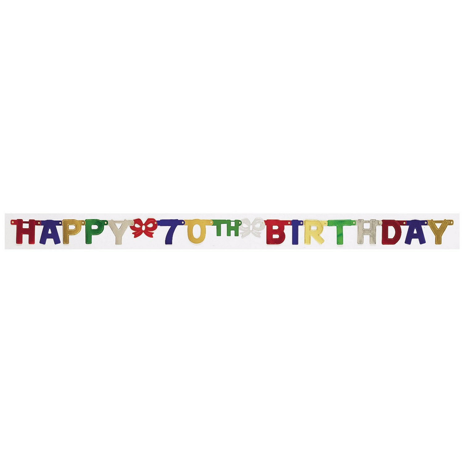 Happy 70th Birthday Jointed Banner
