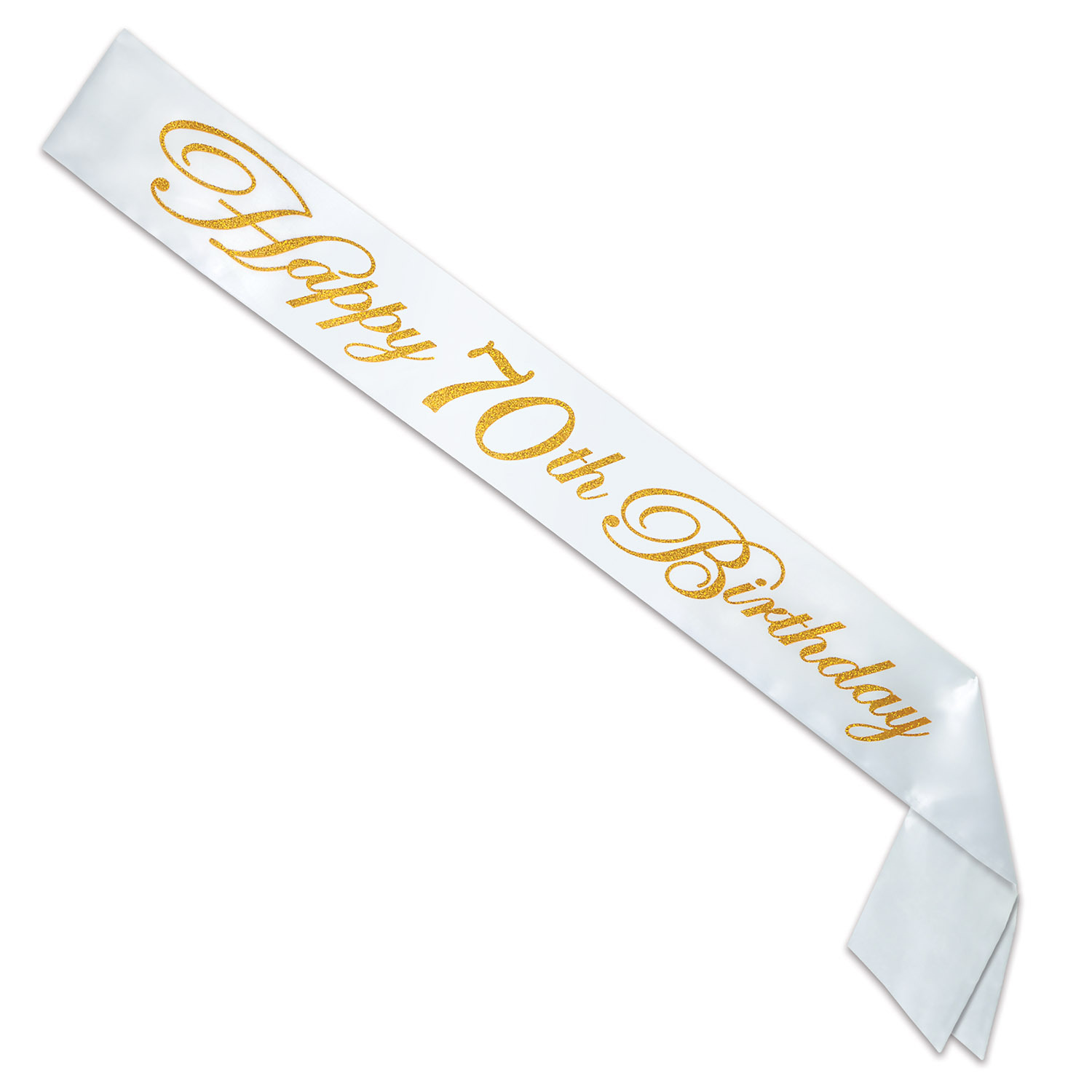 Happy 70th Birthday Glittered Sash