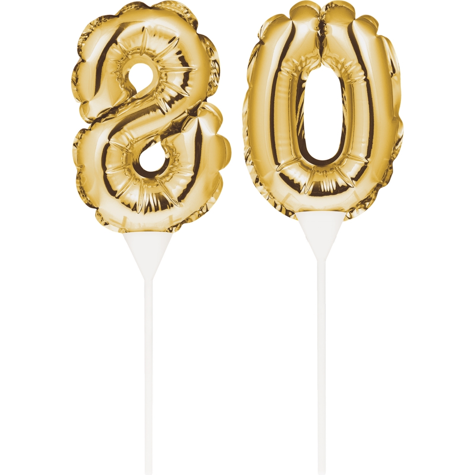 Gold 80 Balloon Cake Topper