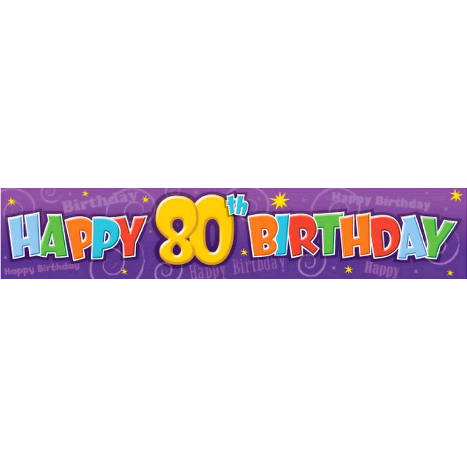 Happy 80th Birthday Giant Paper Banner (1.5m)