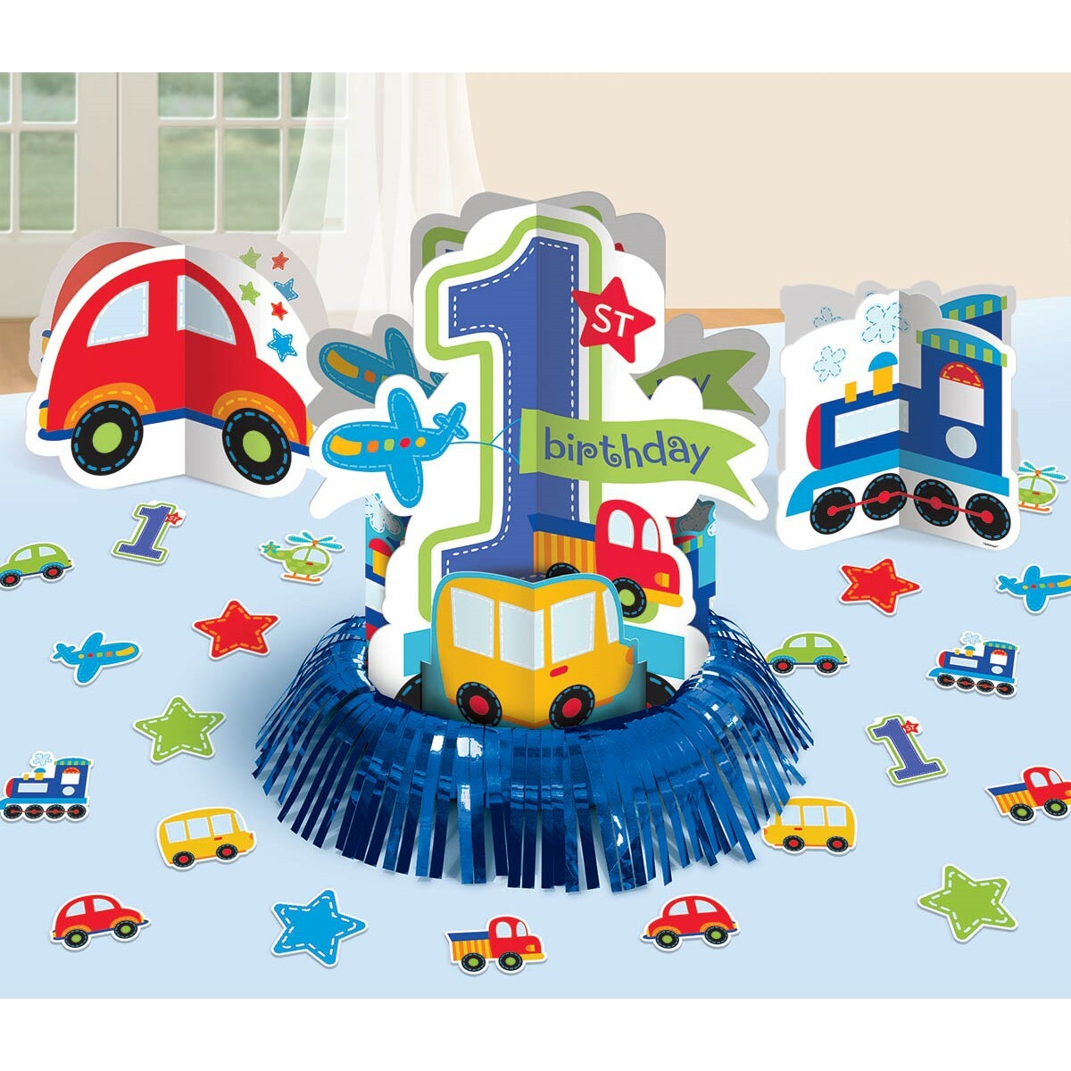 All Aboard Boy 1st Birthday Table Decorating Kit