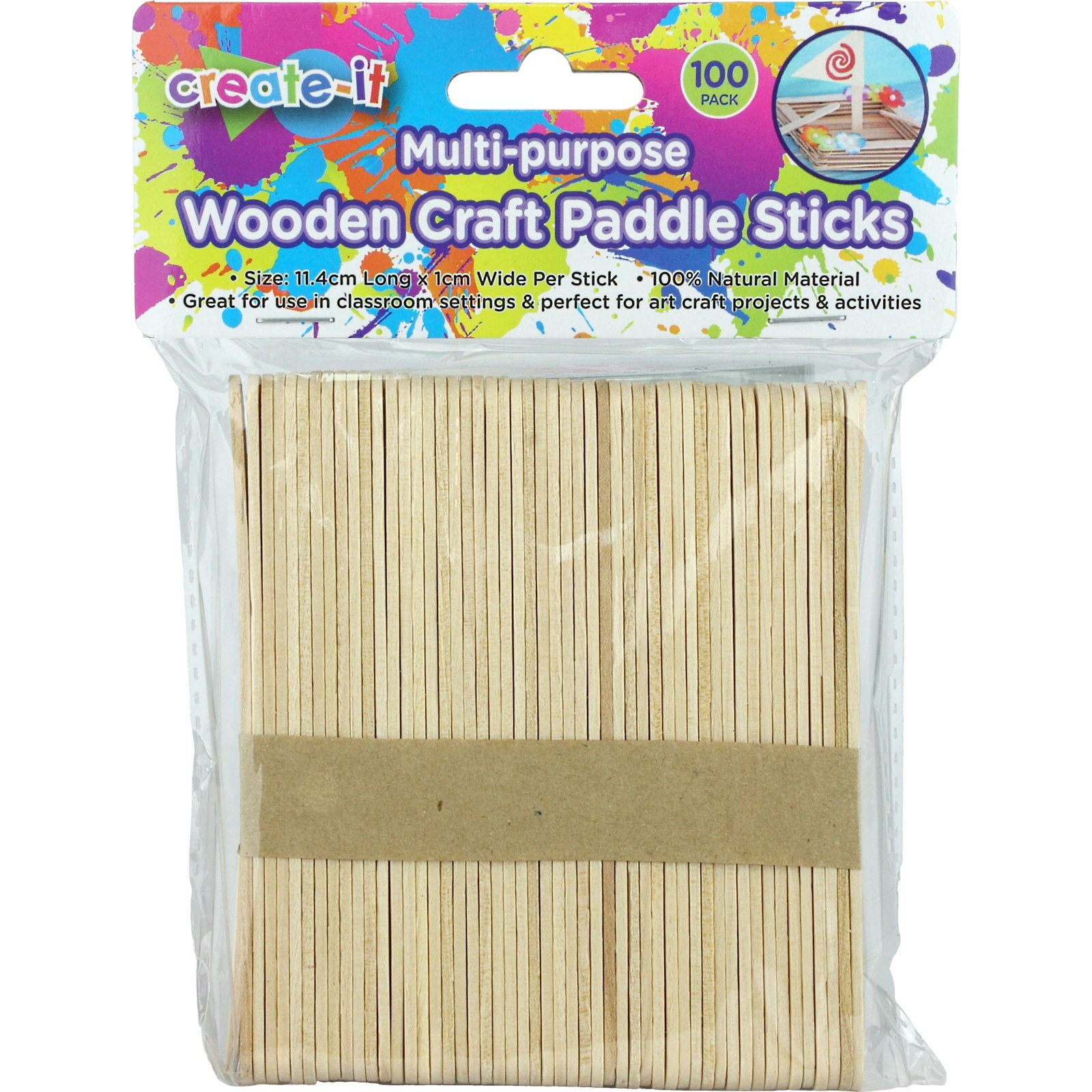 Wooden Craft Sticks (Pack of 100)