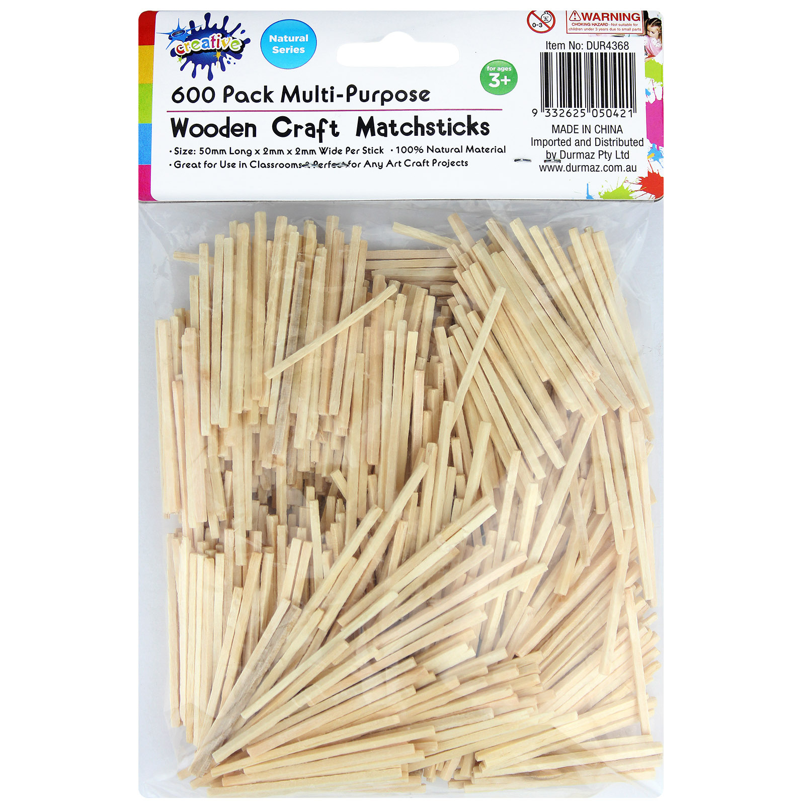 Wooden Craft Matchsticks (Pack of 600)
