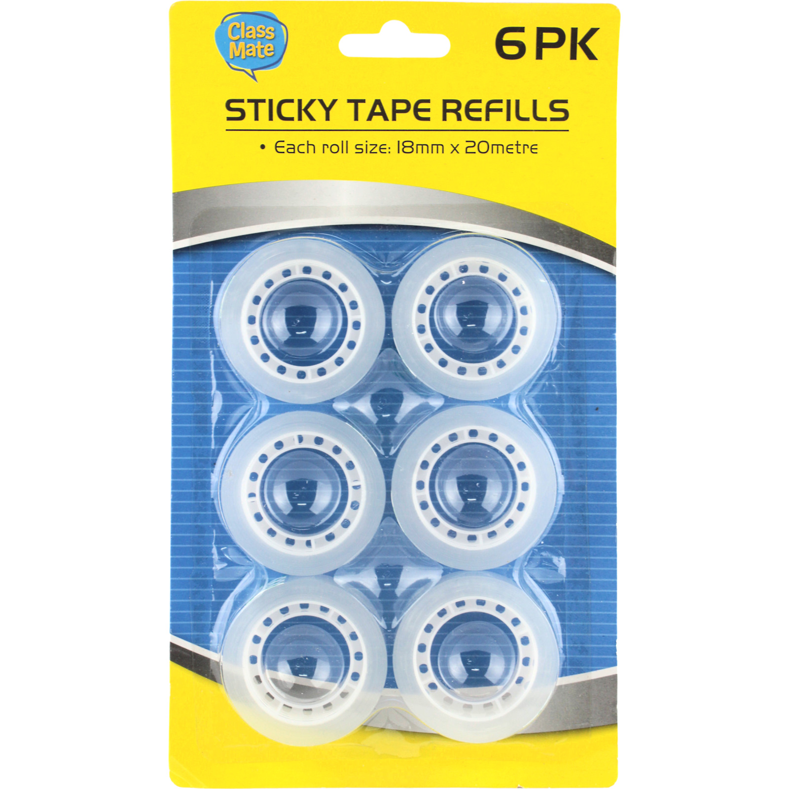 Clear Sticky Tape Refills (Pack of 6) 