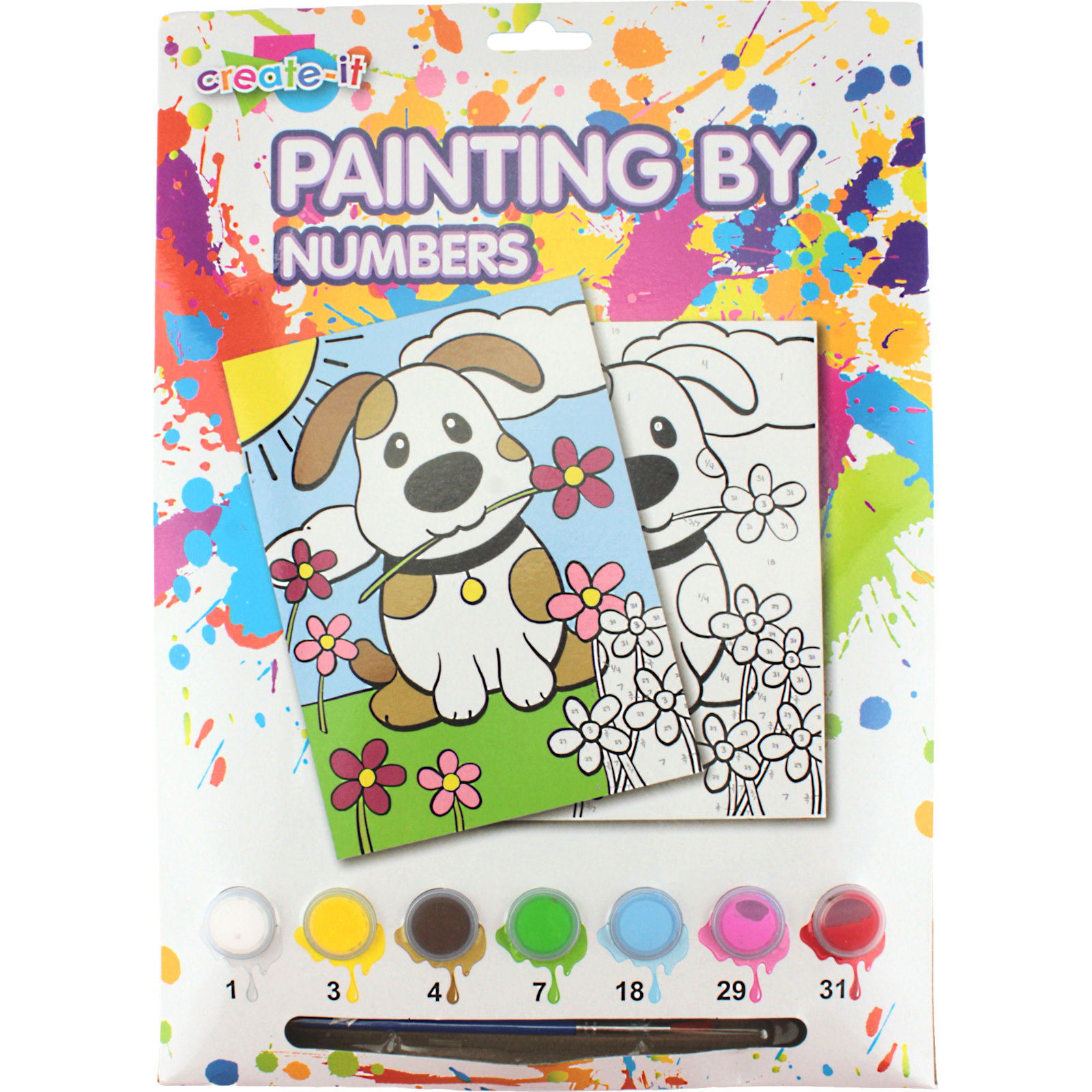 Kids Painting By Numbers Set | Arts and Crafts | Boys and Girls Birthday Party Supplies