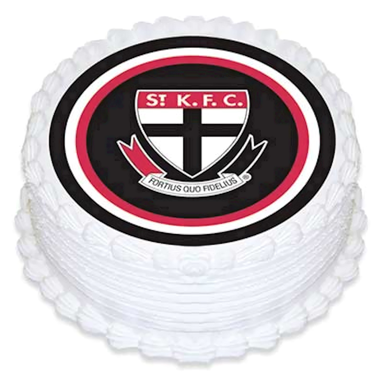 St Kilda Football Club Round Edible Icing Cake Decoration 
