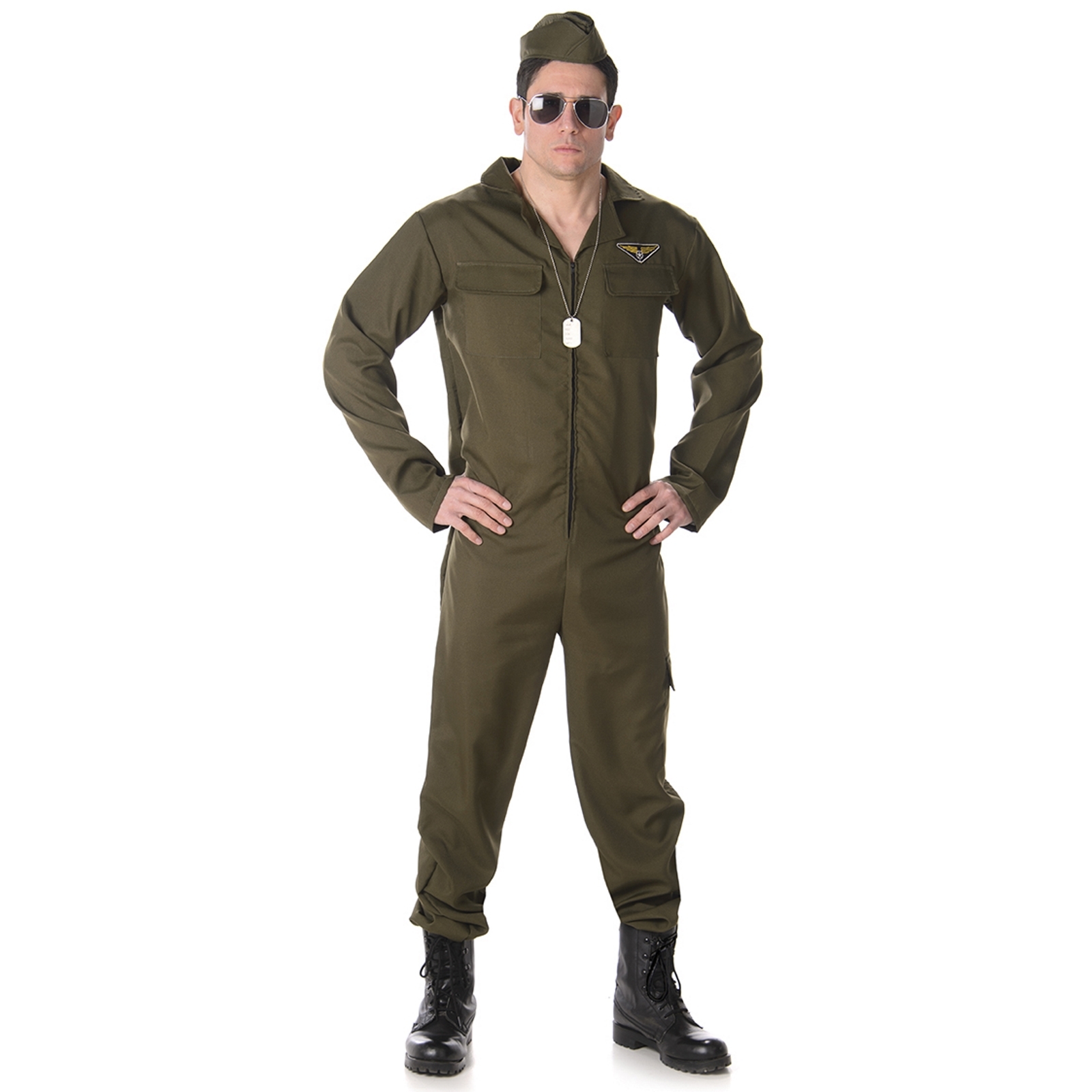 Fighter Pilot Mens Costume Large