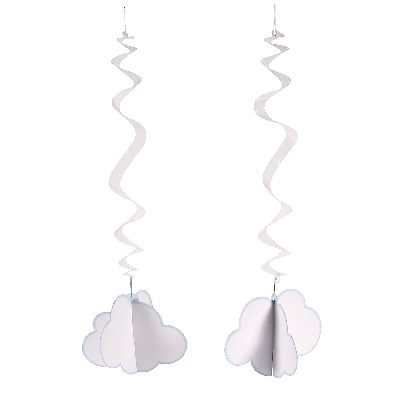 3D Cloud Swirl Decorations (Pack of 2)