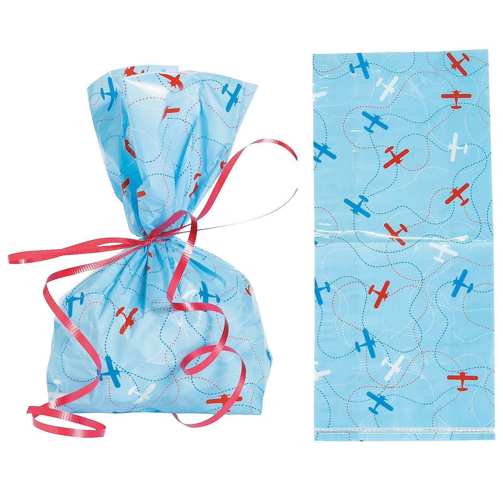 Airplane Cellophane Treat Bags (Pack of 12)
