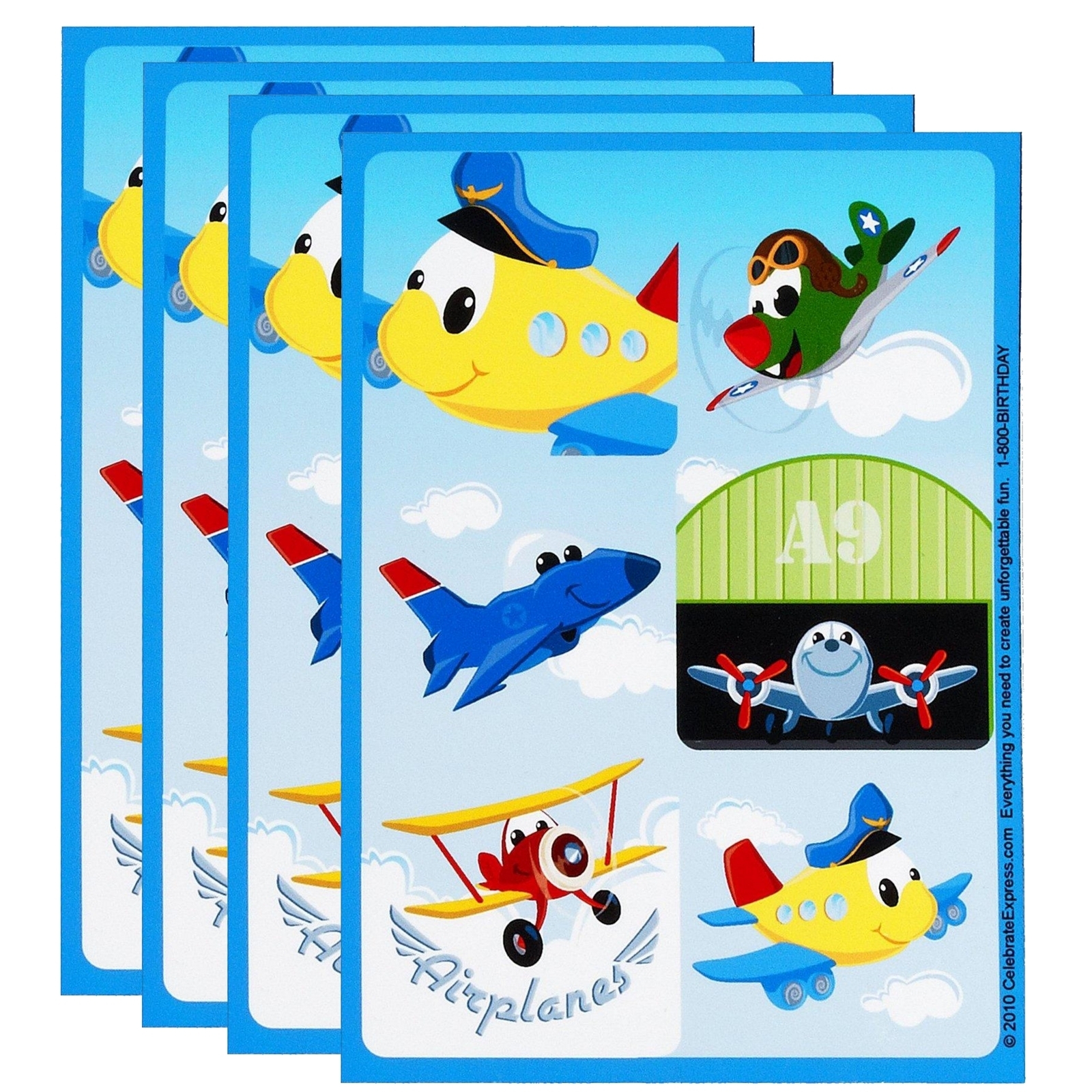 Airplane Adventure Stickers (4 Sheets)