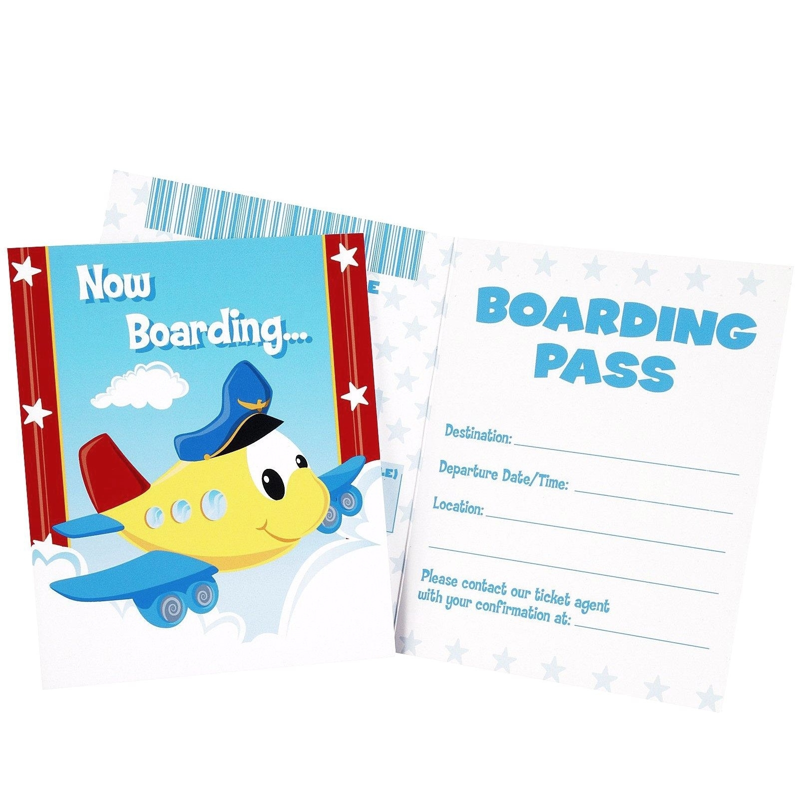 Airplane Adventure Party Invitations (Pack of 8)