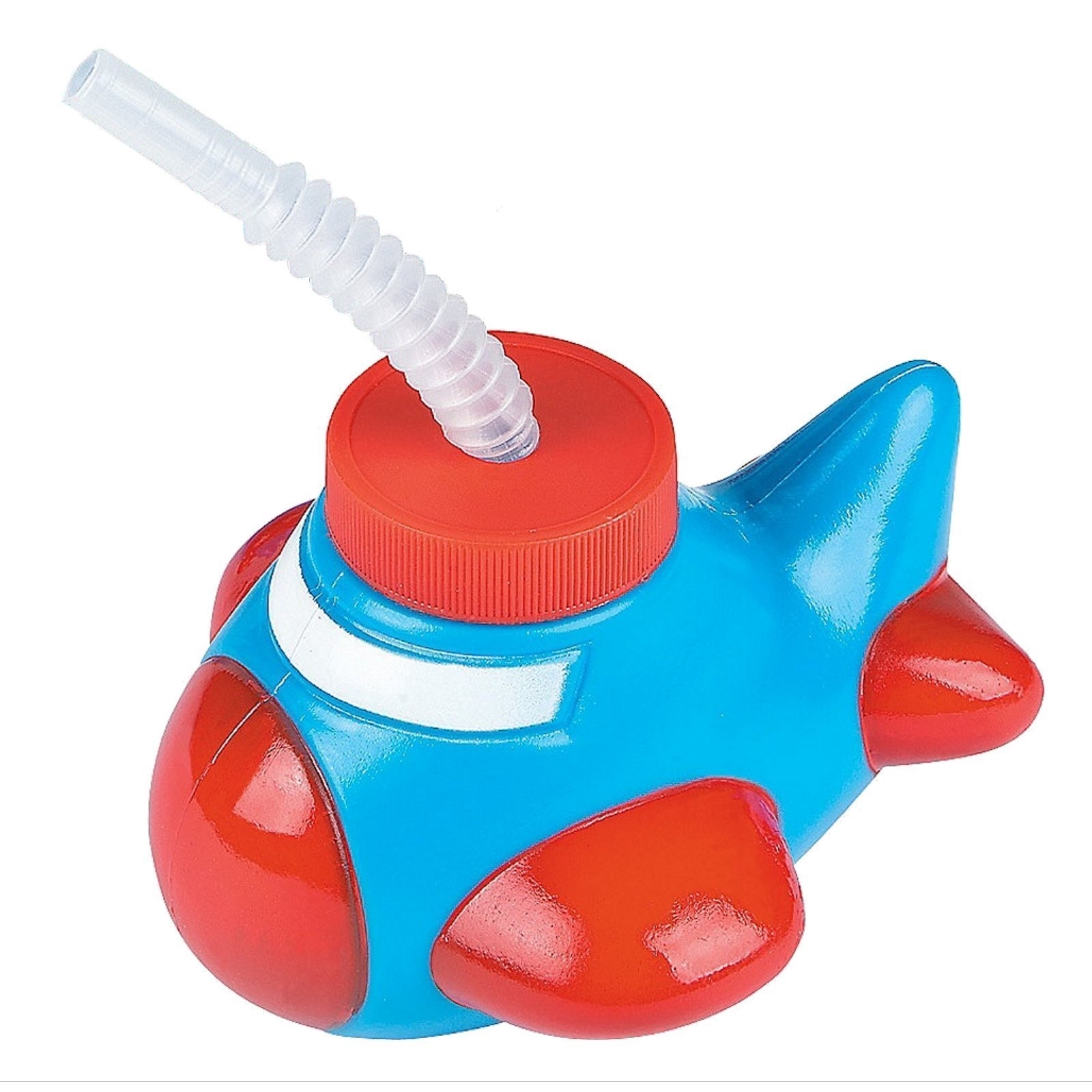 Airplane Novelty Cup with Straw