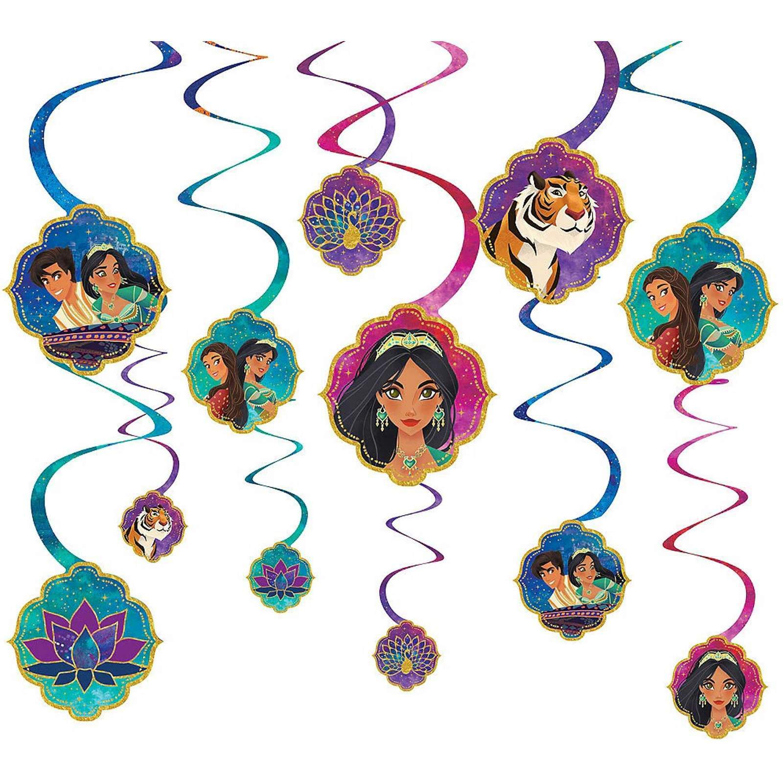 Aladdin Swirl Decorations (Pack of 12)
