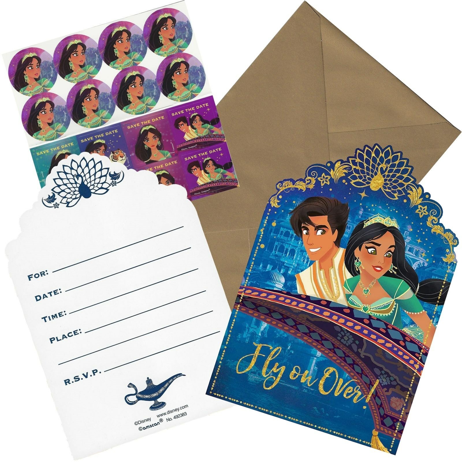Aladdin Invitation Set (Pack of 8)