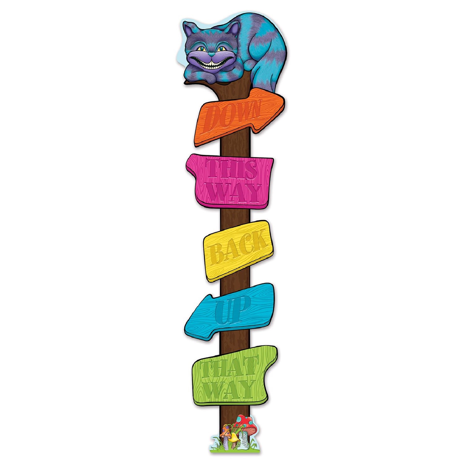 Alice In Wonderland Directional Post Cutout Wall Decoration