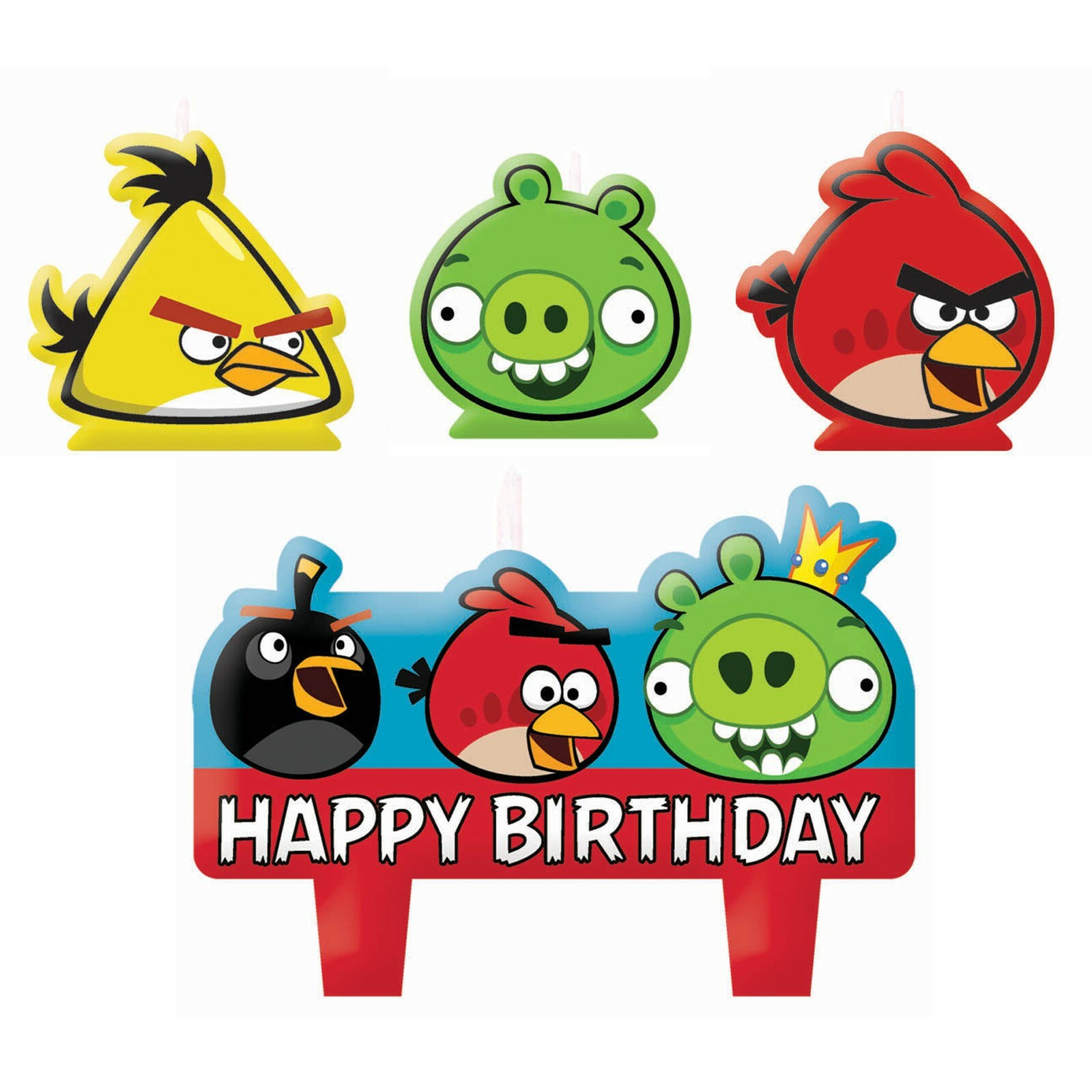 Angry Birds Molded Candles (Set of 4)