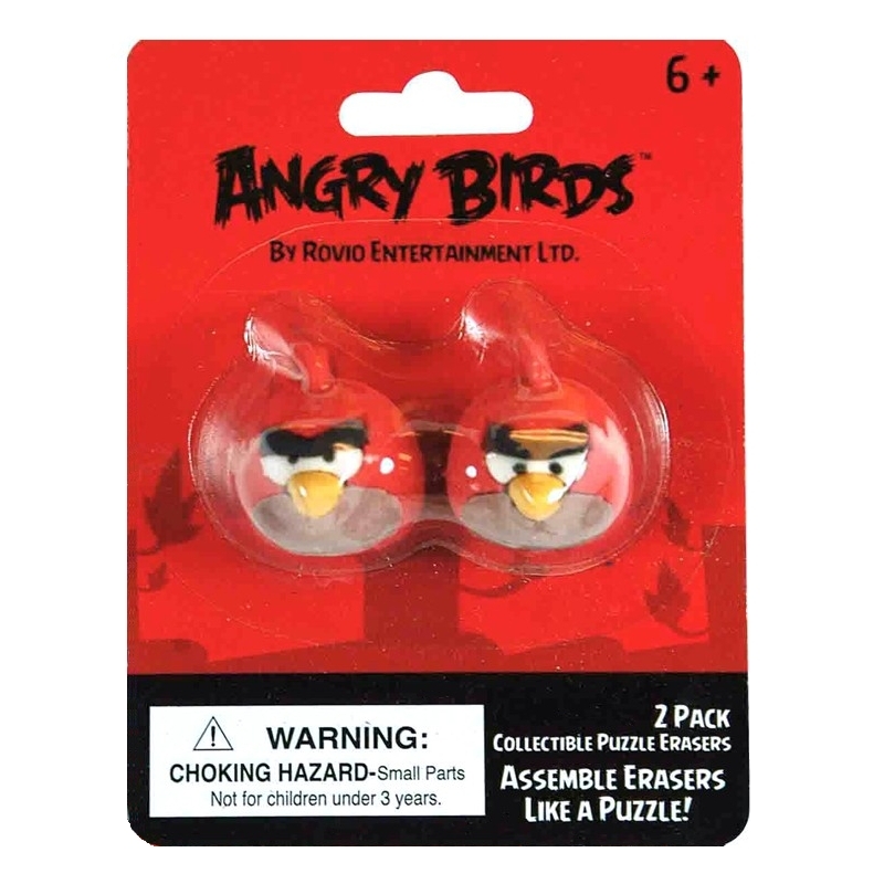 Angry Birds Red Bird Puzzle Erasers (Pack of 2)