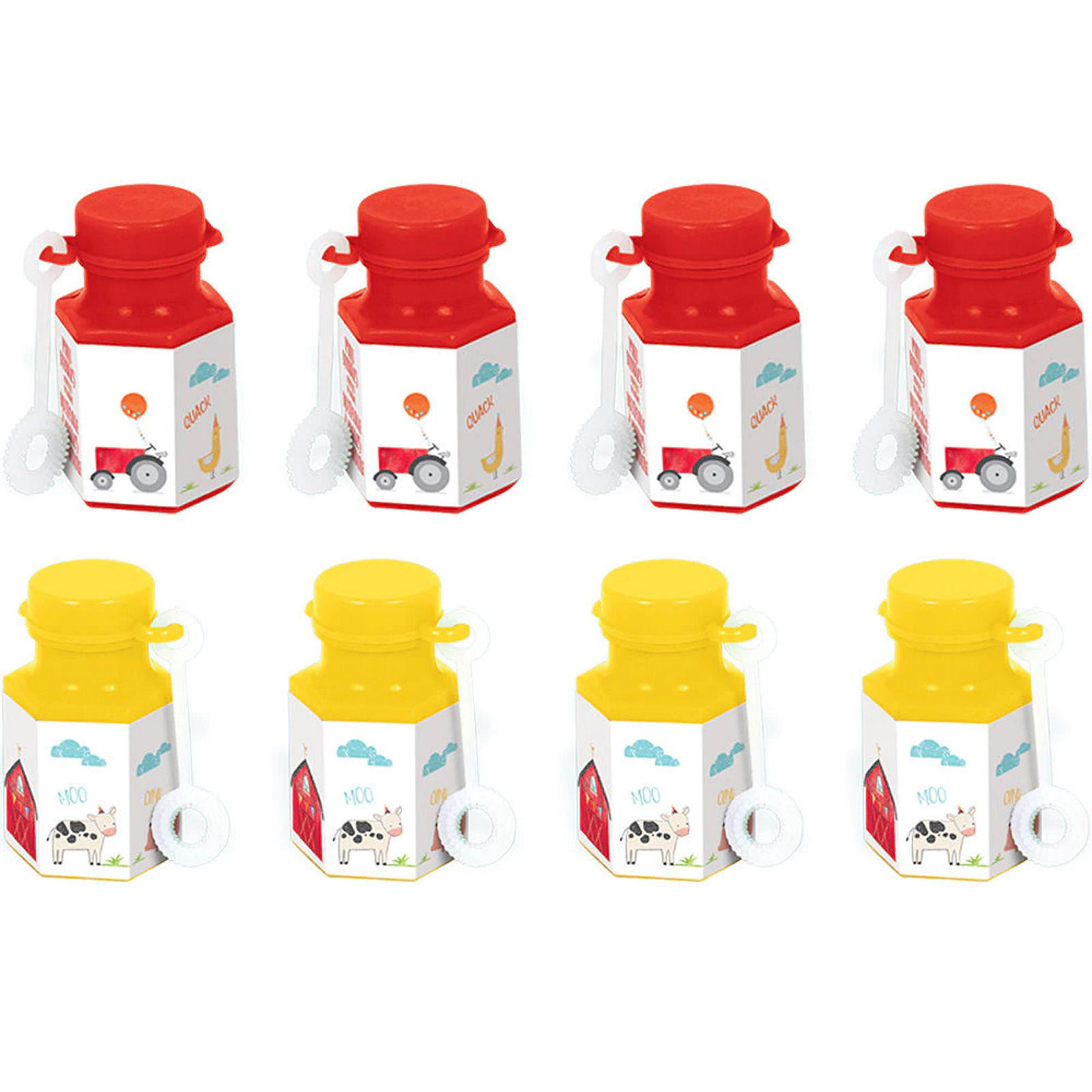 Barnyard Birthday Mini Bubble Bottles (Pack of 8)