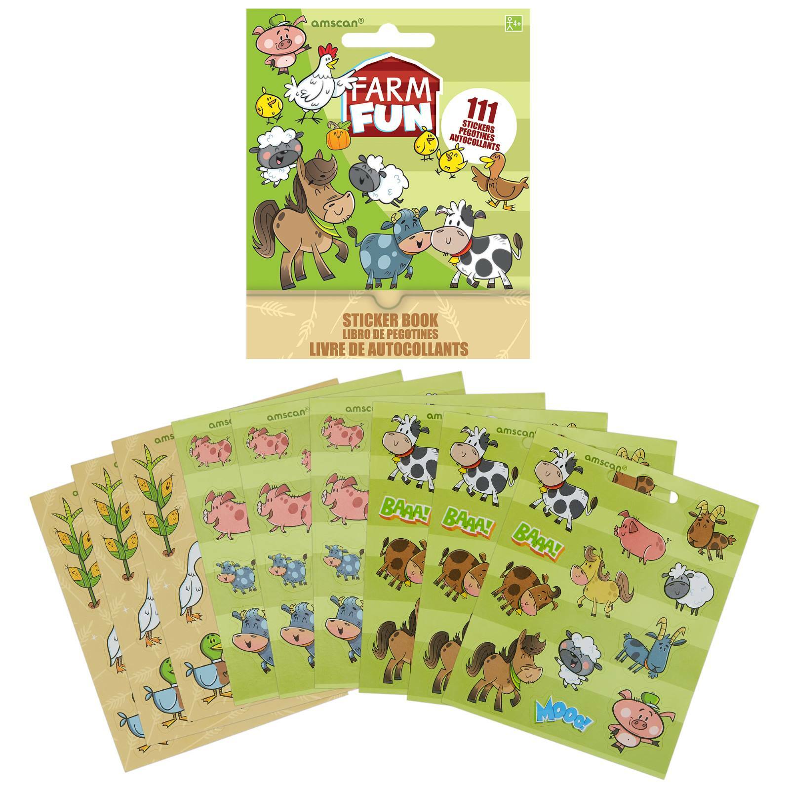 Farm Fun Sticker Book (9 Sheets)