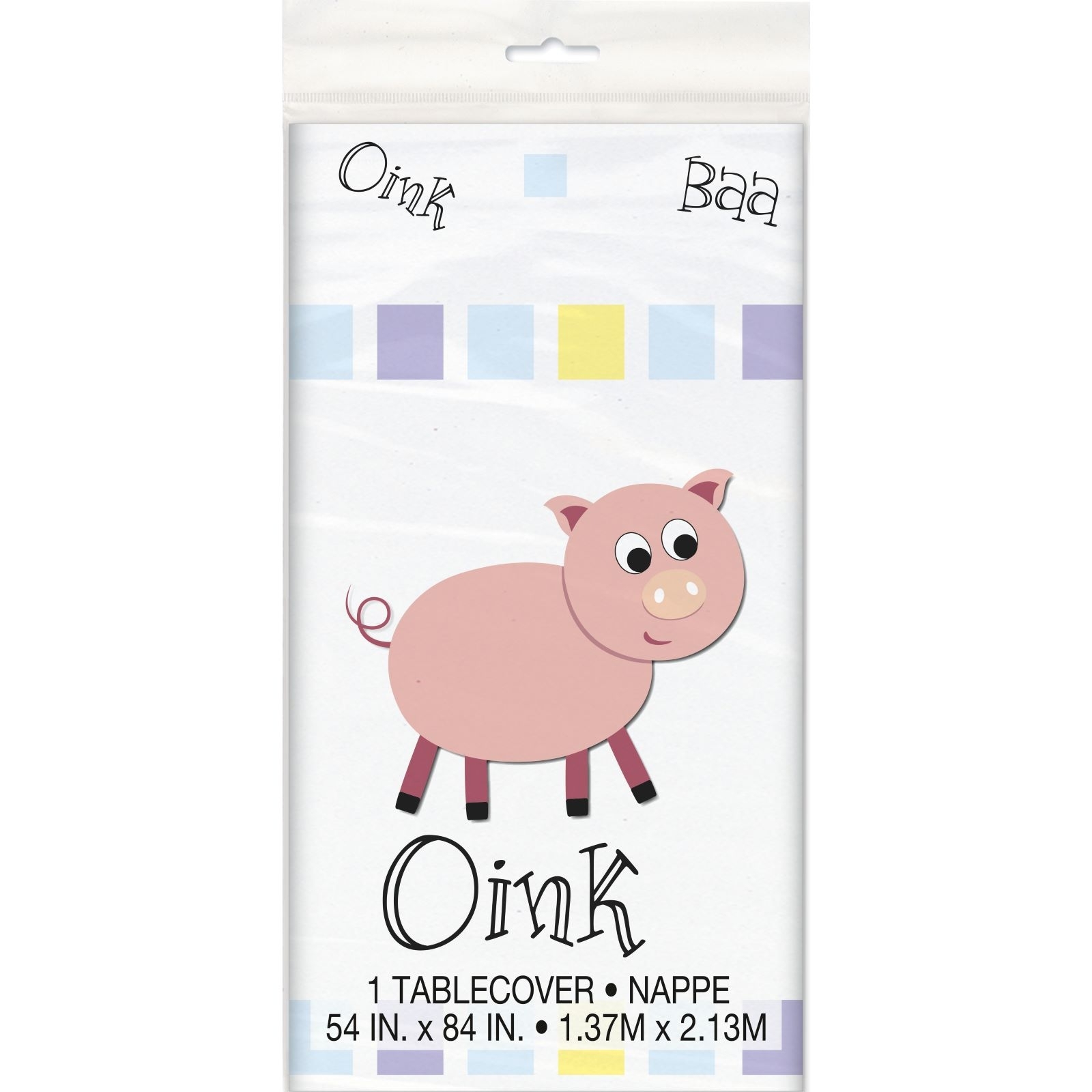 Pastel Farm Plastic Tablecloth