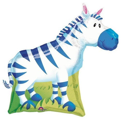 Zoo Animal Zebra Supershape Jumbo Helium Balloon