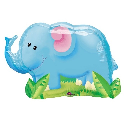 Zoo Animal Elephant Supershape Jumbo Helium Balloon