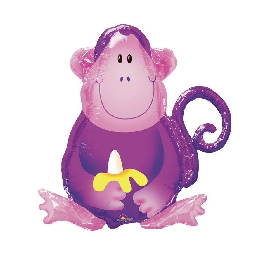 Zoo Animal Monkey Supershape Jumbo Helium Balloon