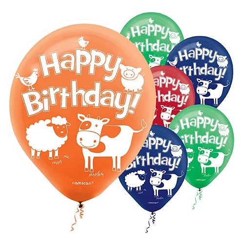 Barnyard Animals Balloons (Pack of 6)