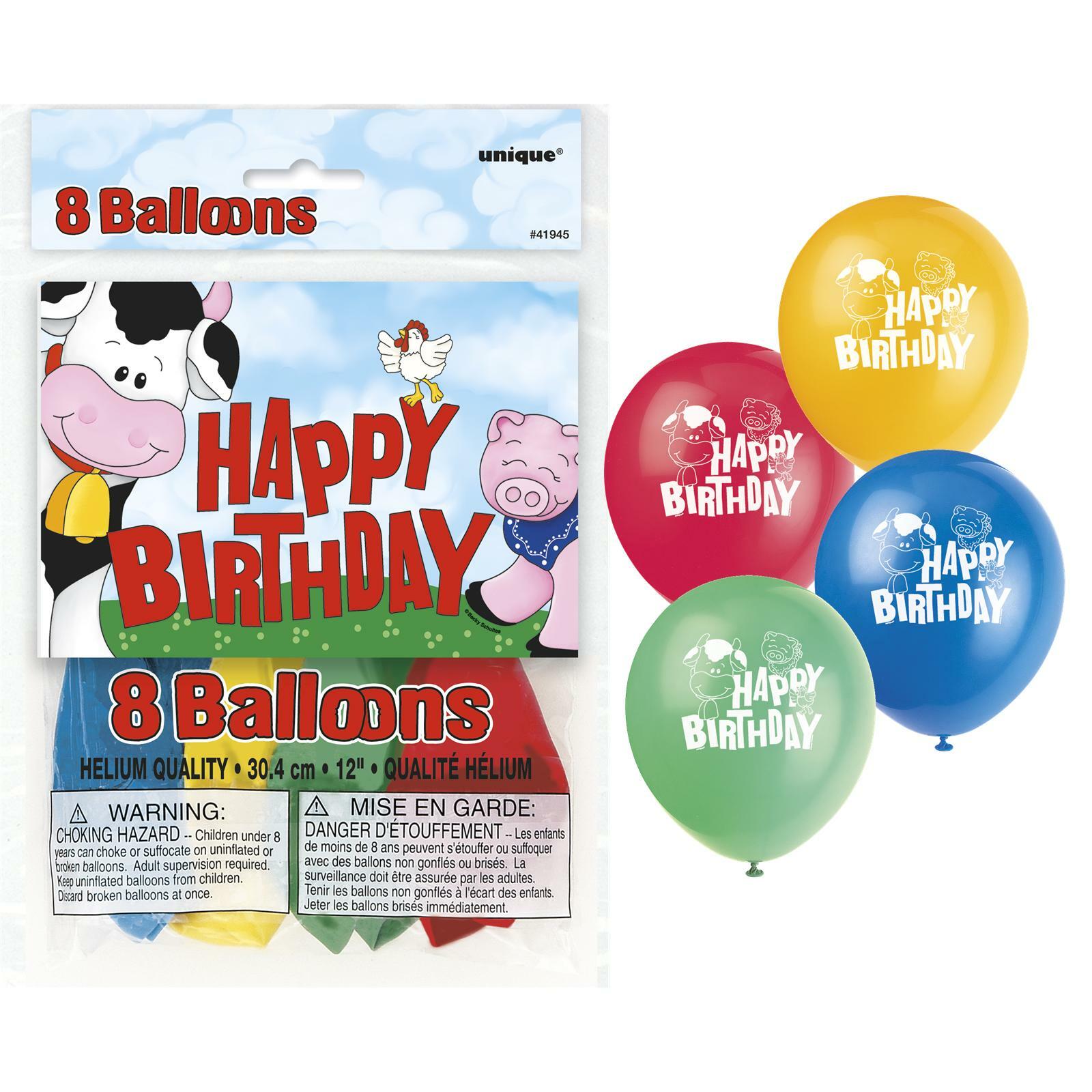 Farm Friends Balloons (Pack of 8)