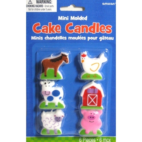 Barnyard Animals Mini Candle Set (Pack of 6)
