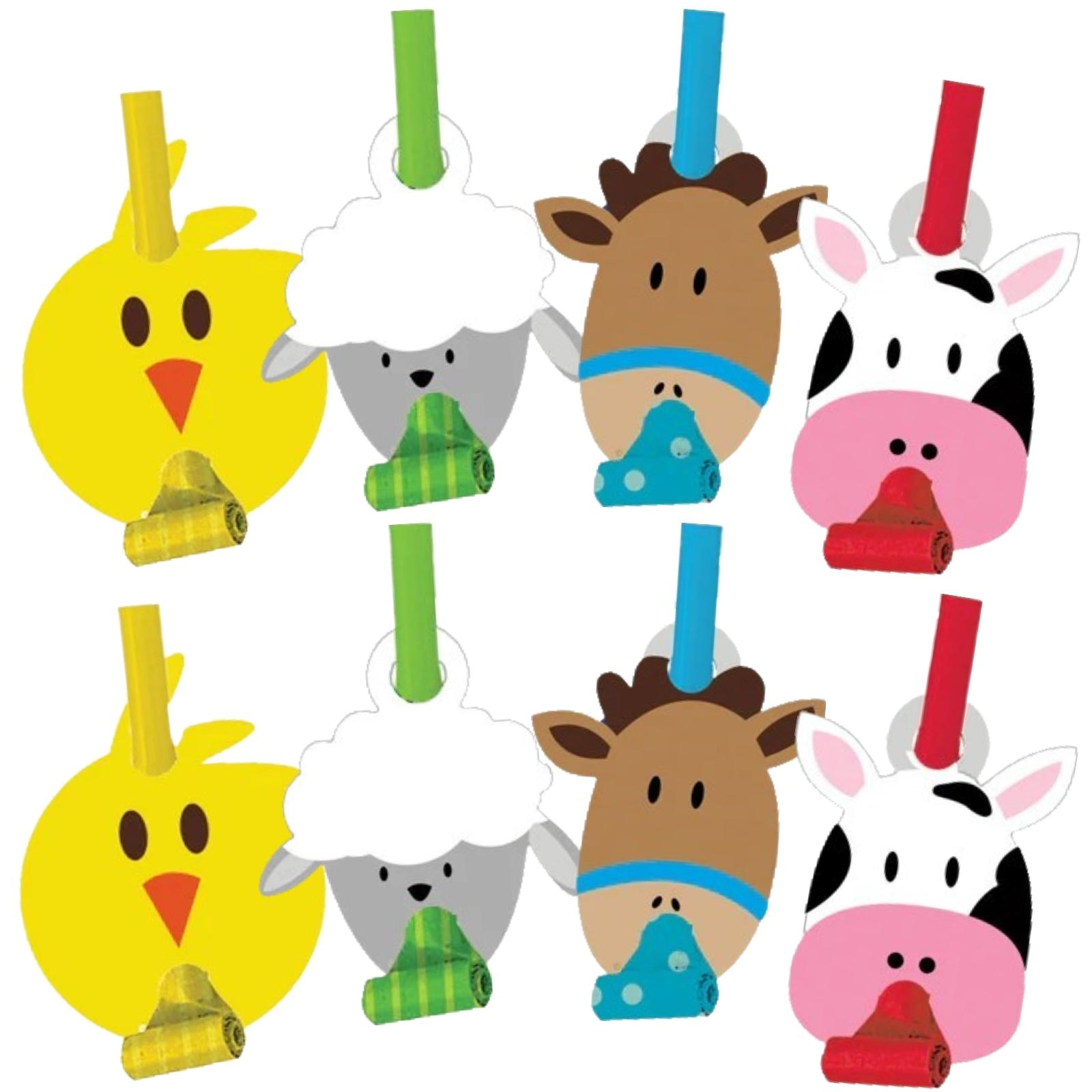 Farmhouse Fun Party Blowers (Pack of 8)