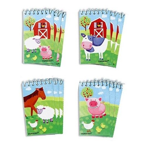 Barnyard Animals Notepads (Pack of 12)