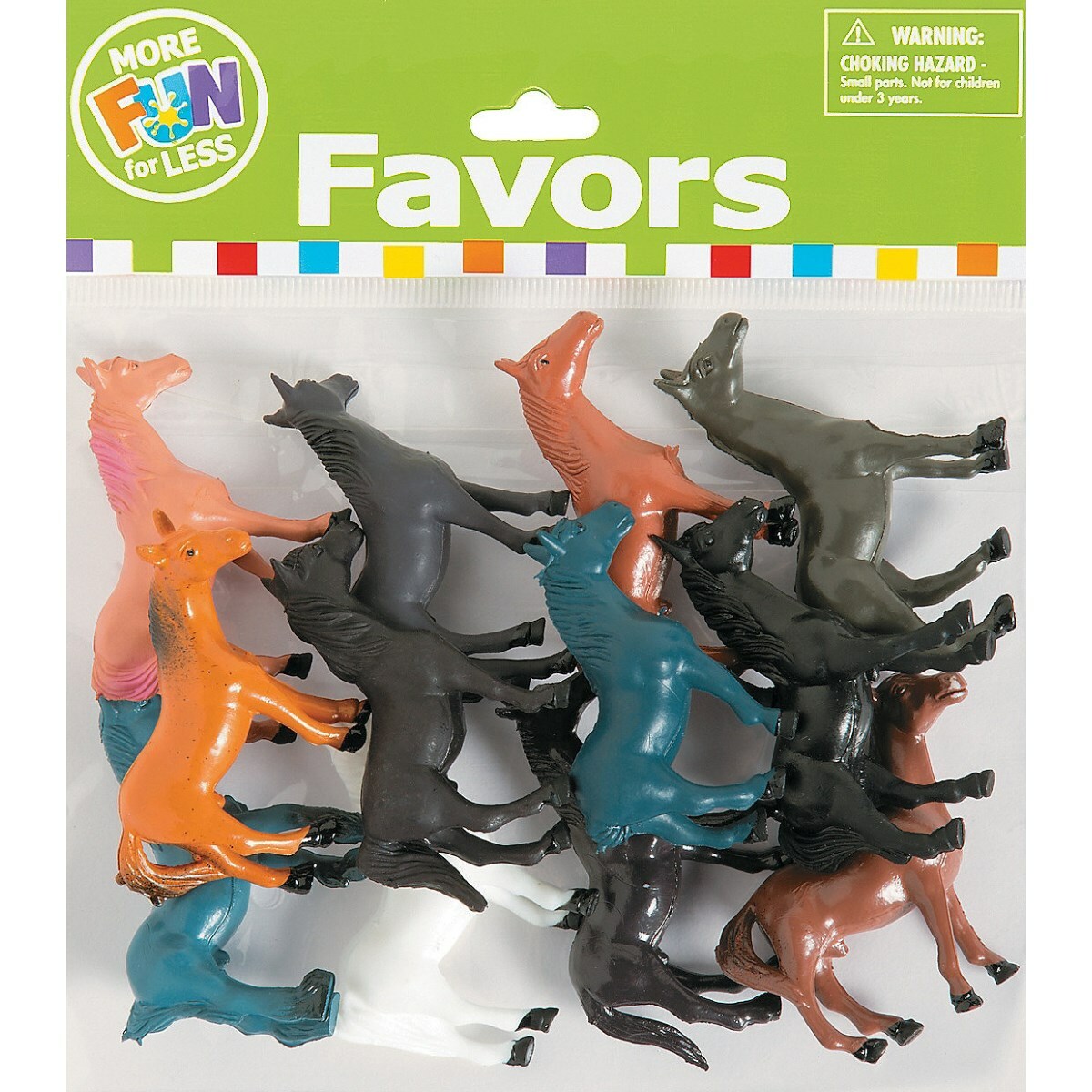 Plastic Horses (Pack of 12)