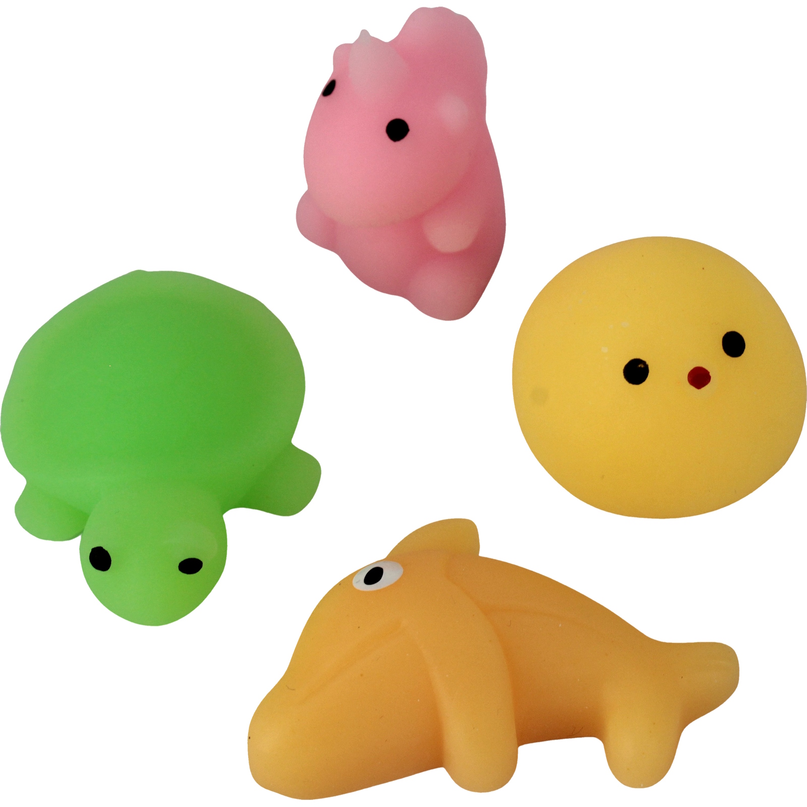 Assorted Squishy Animal Toys (Pack of 4)