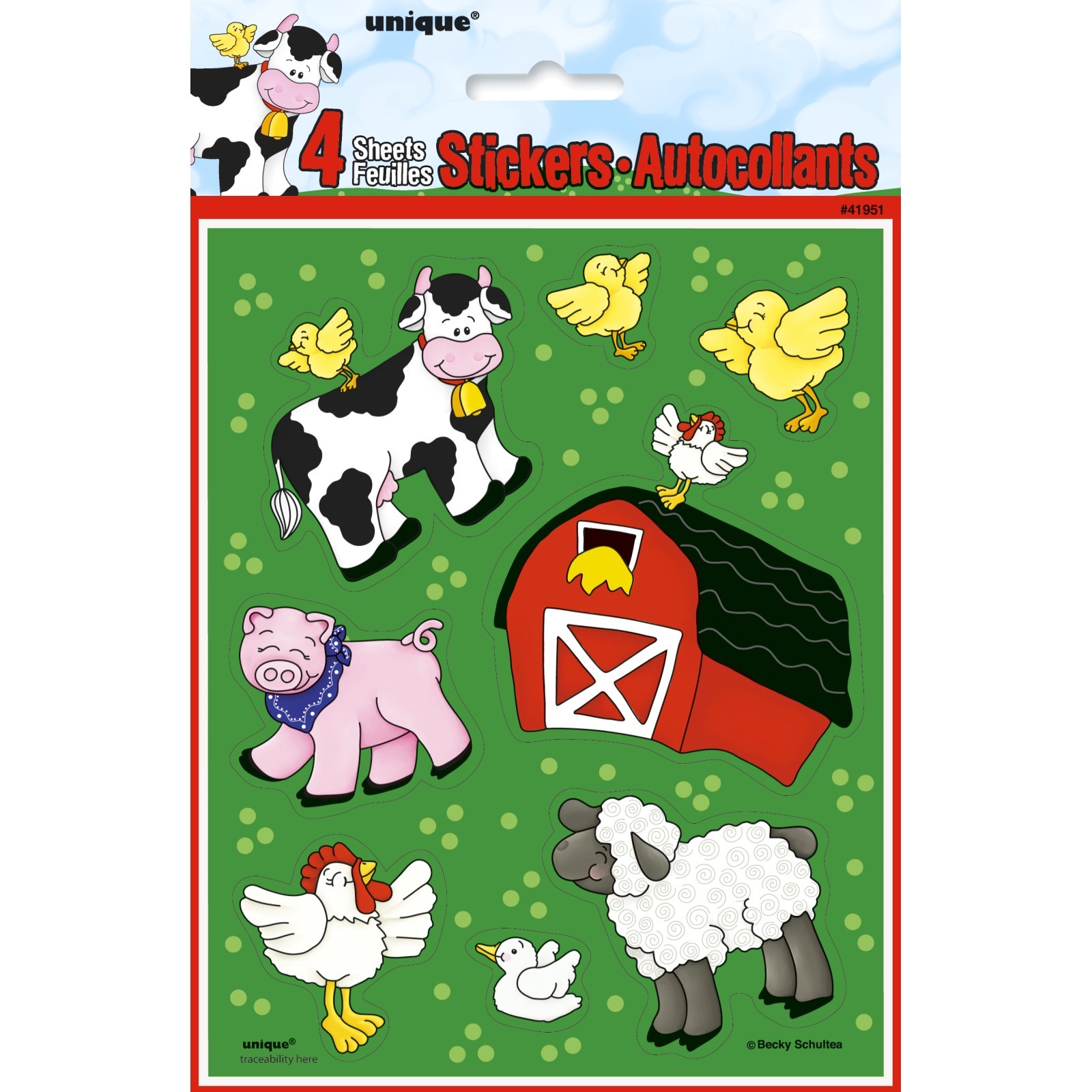 Farm Friends Stickers (4 Sheets)