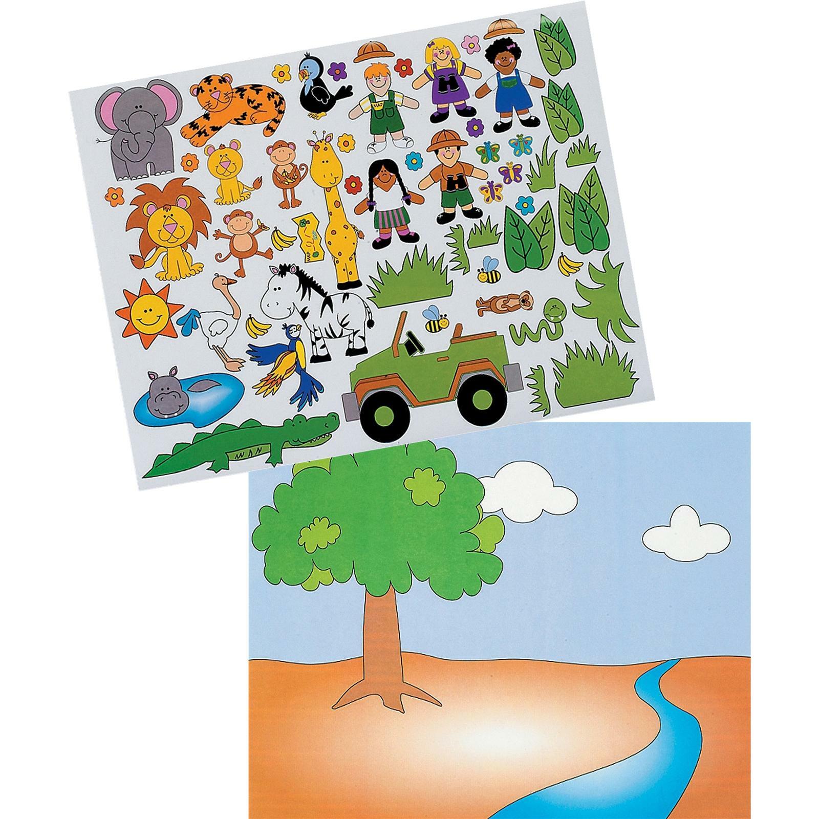 Safari Sticker Scenes (Set of 12)