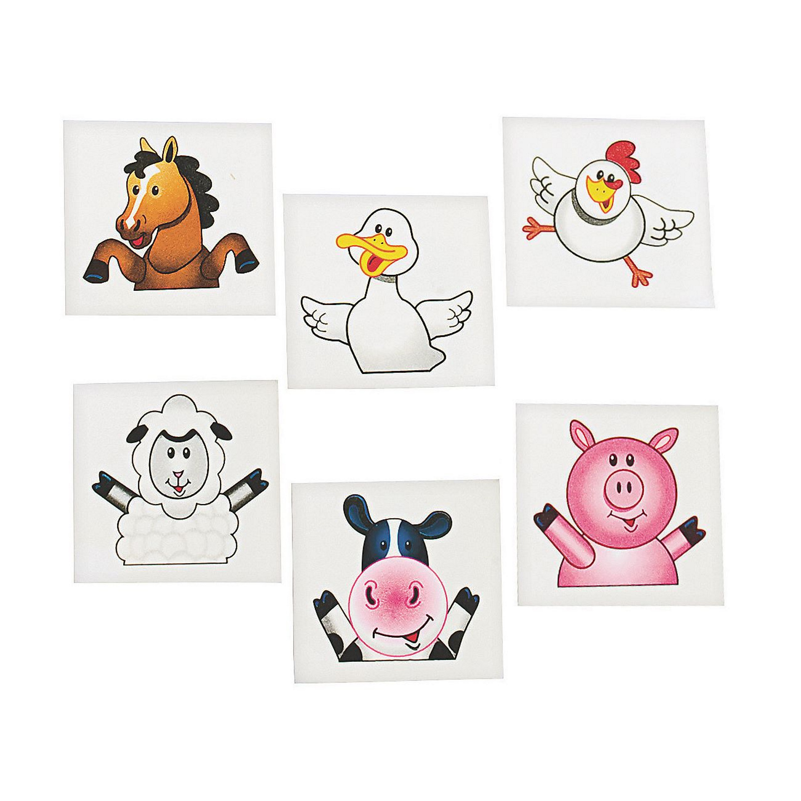 Farm Animal Tattoos (Pack of 72)