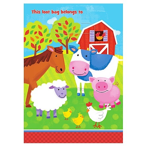 Barnyard Animals Lolly/Treat Bags (Pack of 8)