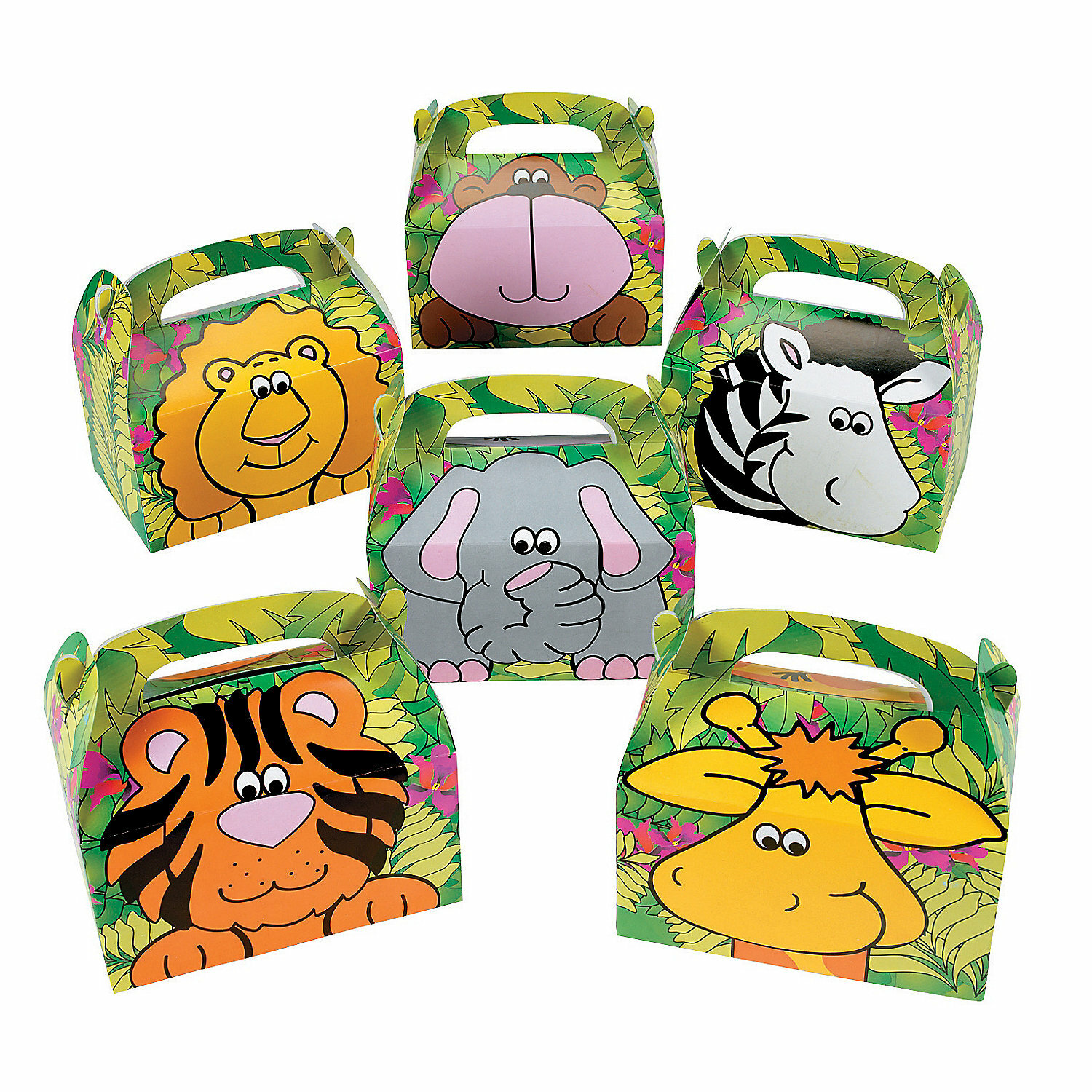 Zoo Animal Lolly/Treat Boxes (Pack of 12)
